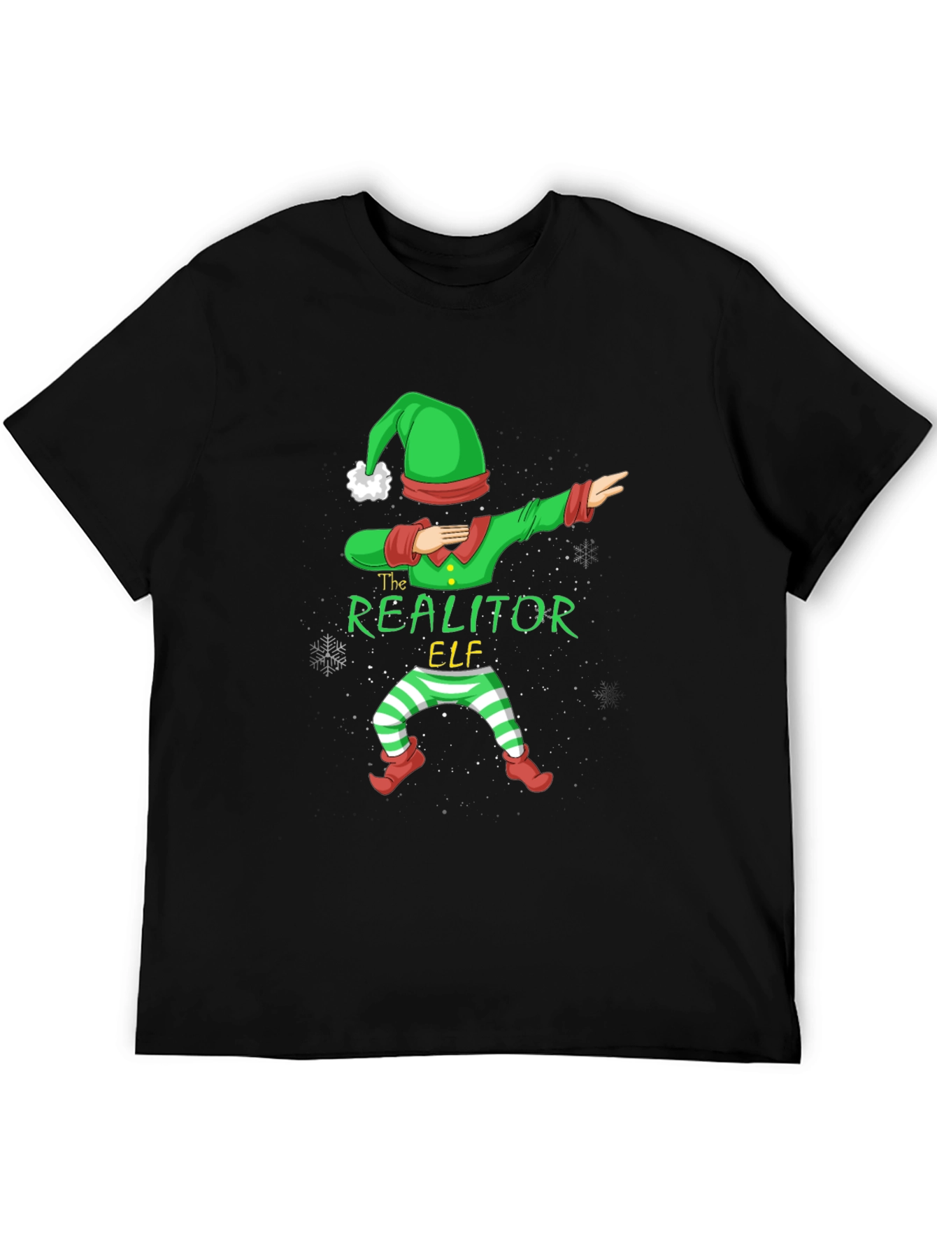 Realtor Elf Dabbing Christmas T-Shirt