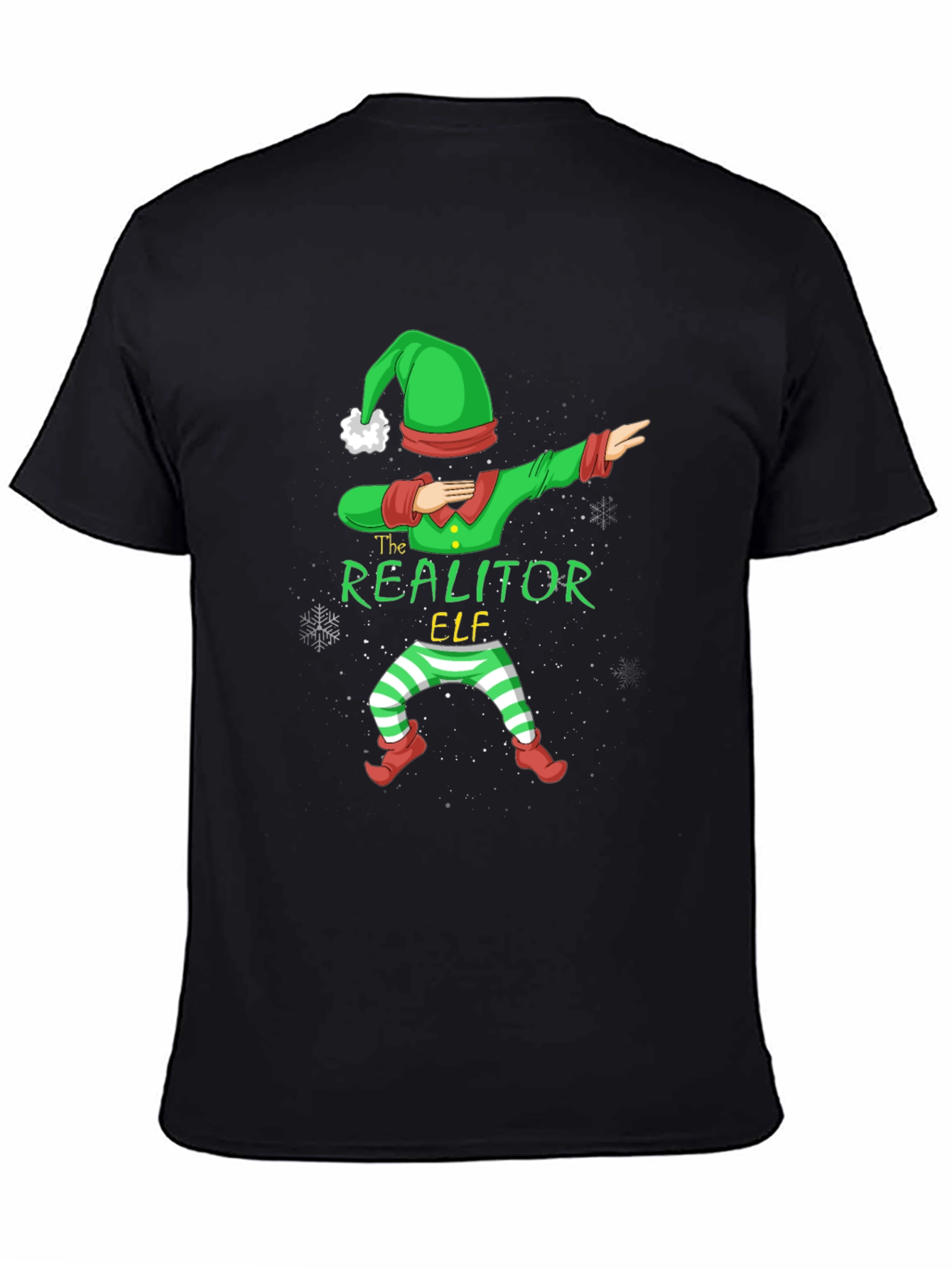 Realtor Elf Dabbing Christmas T-Shirt