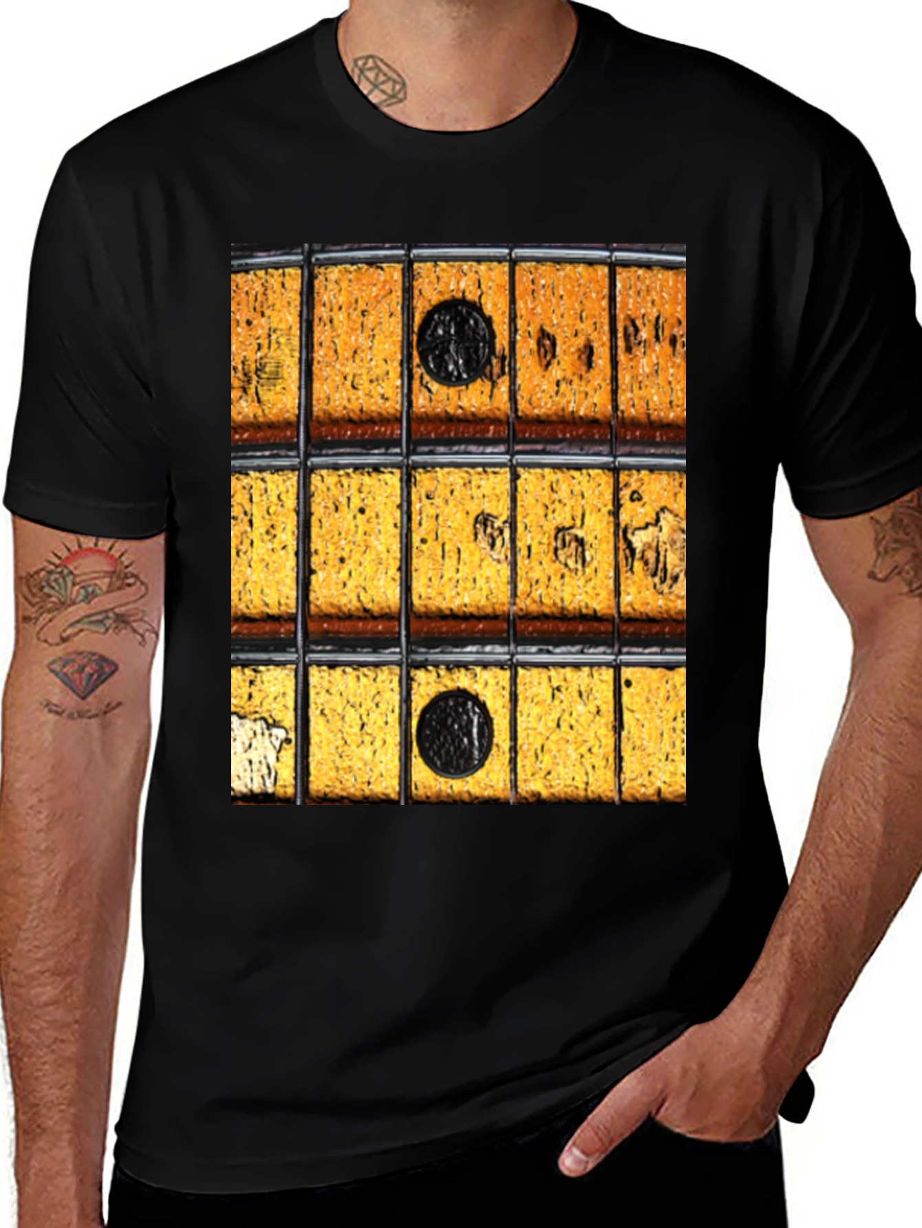 Guitar Fretboard Graphic Tee - Musician Style