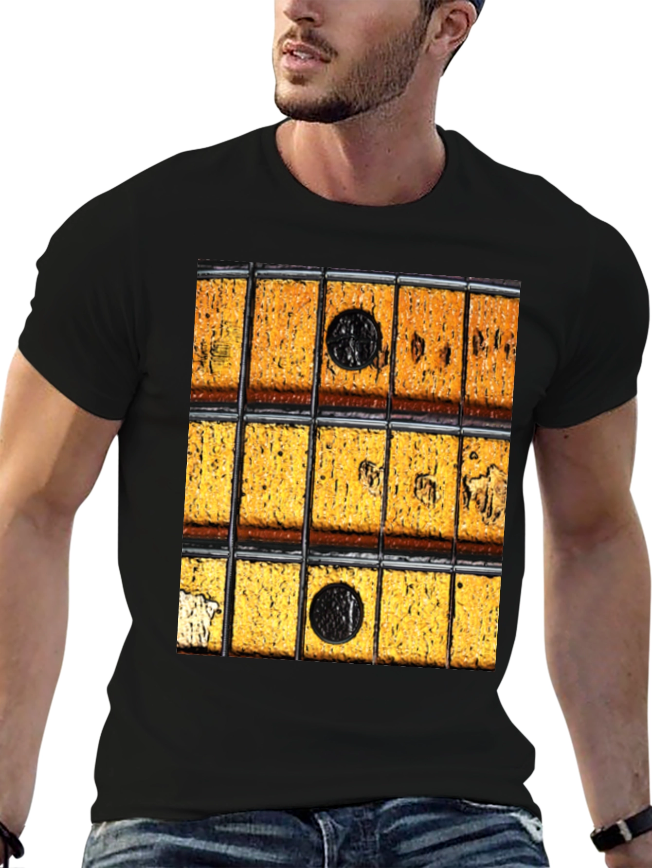 Guitar Fretboard Graphic Tee - Musician Style