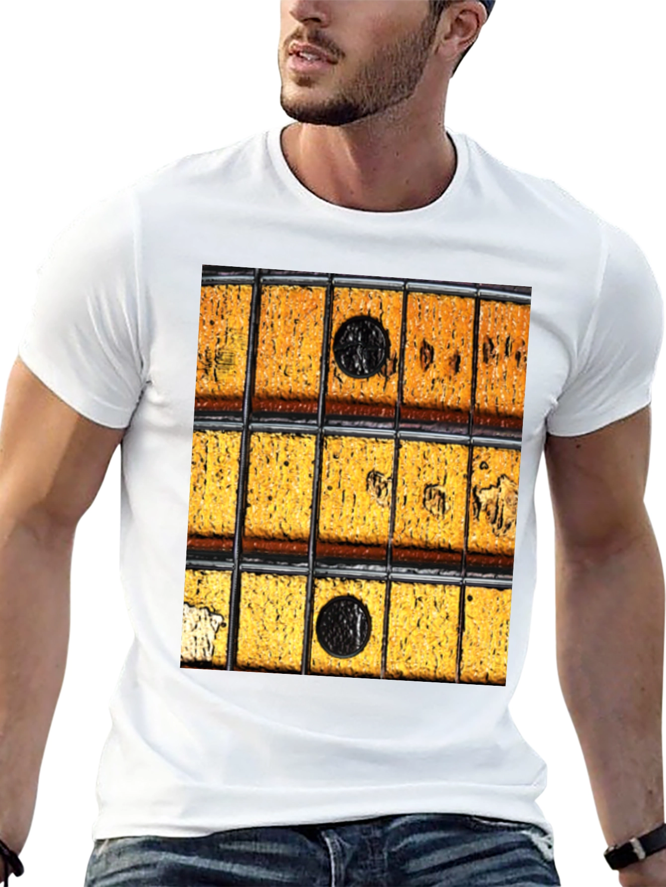 Guitar Fretboard Graphic Tee - Musician Style
