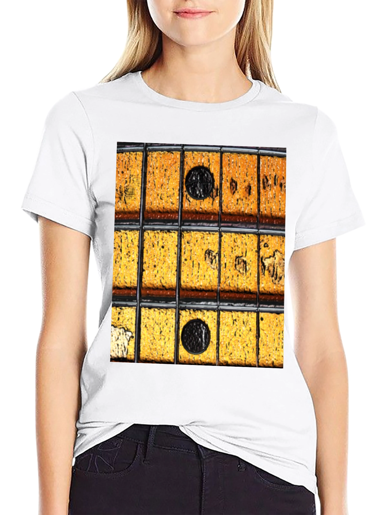Guitar Fretboard Graphic Tee - Musician Style