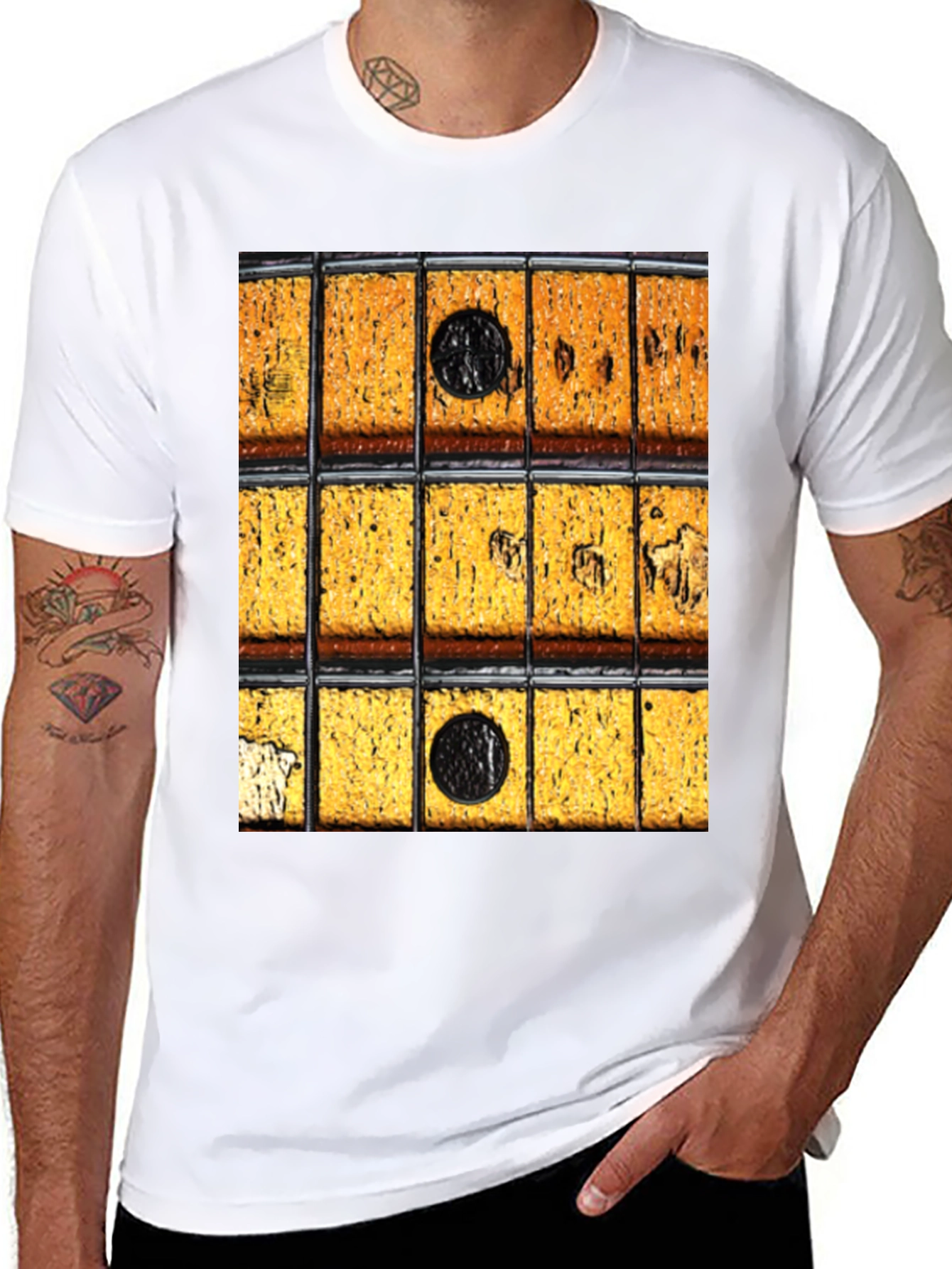 Guitar Fretboard Graphic Tee - Musician Style