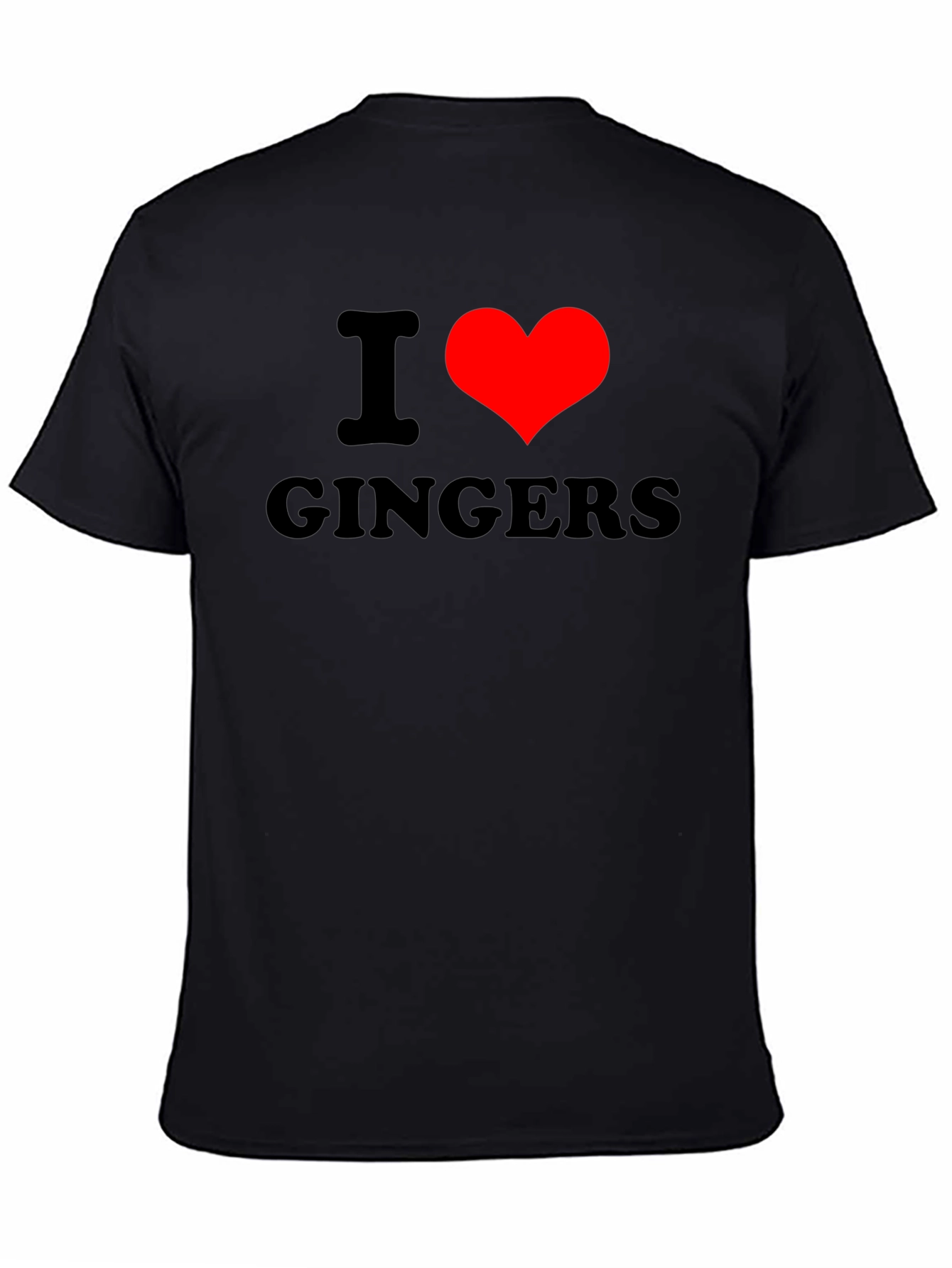 I Heart Gingers Black T-Shirt