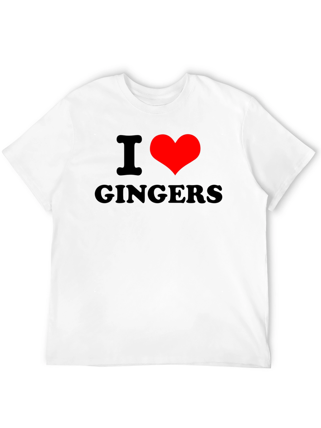 I Heart Gingers Black T-Shirt