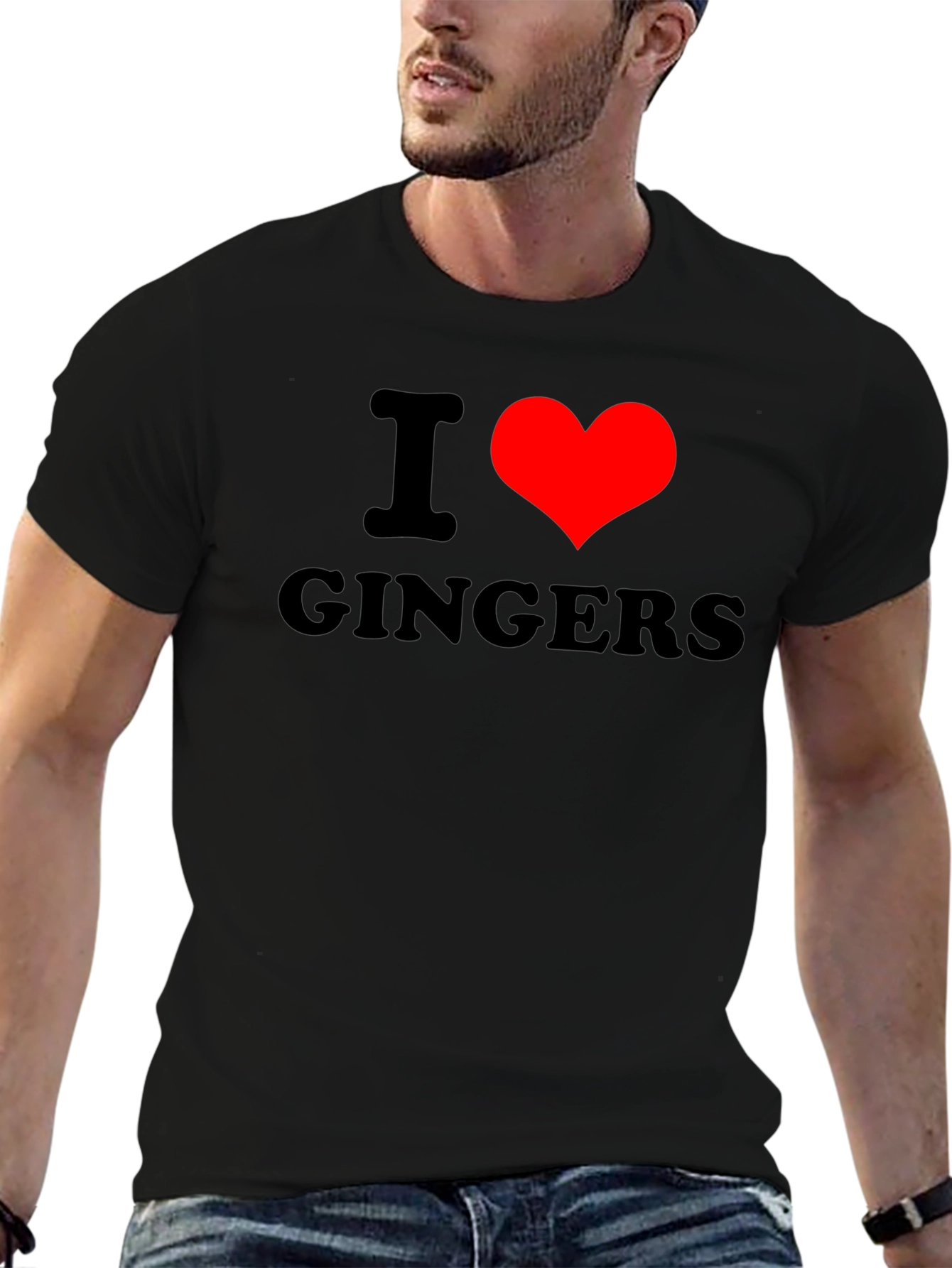 I Heart Gingers Black T-Shirt