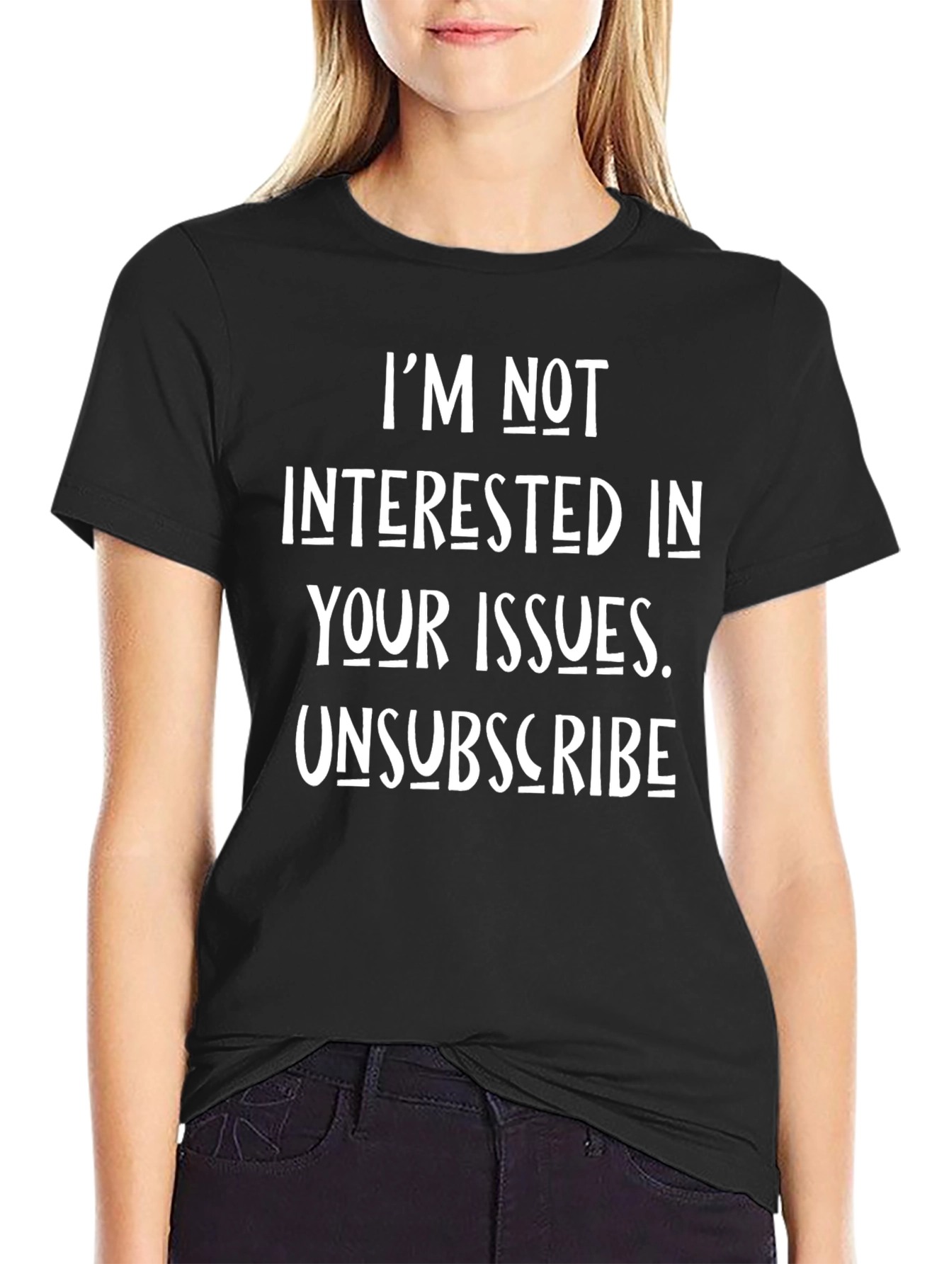 Im Not Interested T-Shirt Funny Sarcastic Tee