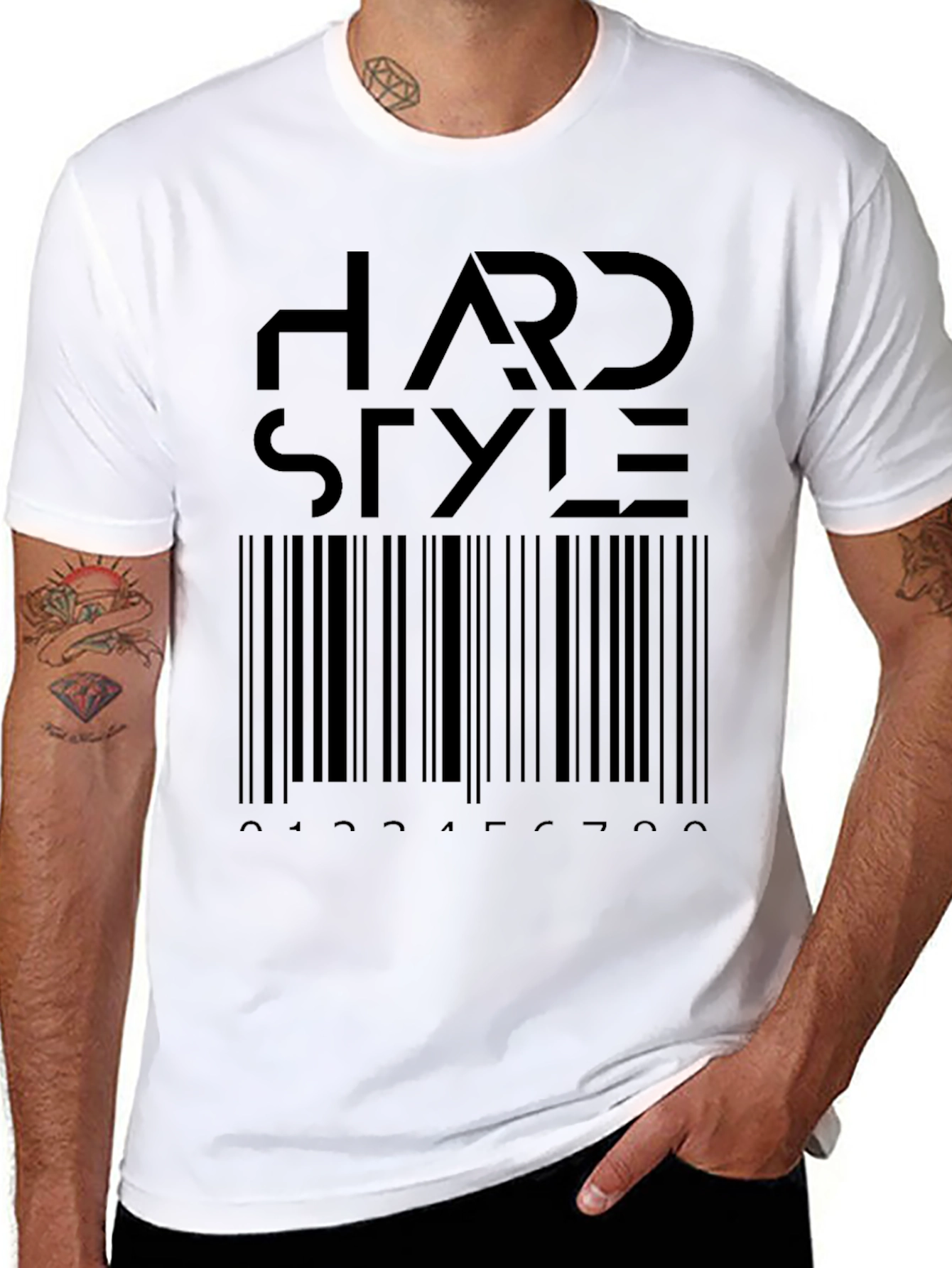 Hardstyle Barcode T-Shirt - Black Graphic Tee