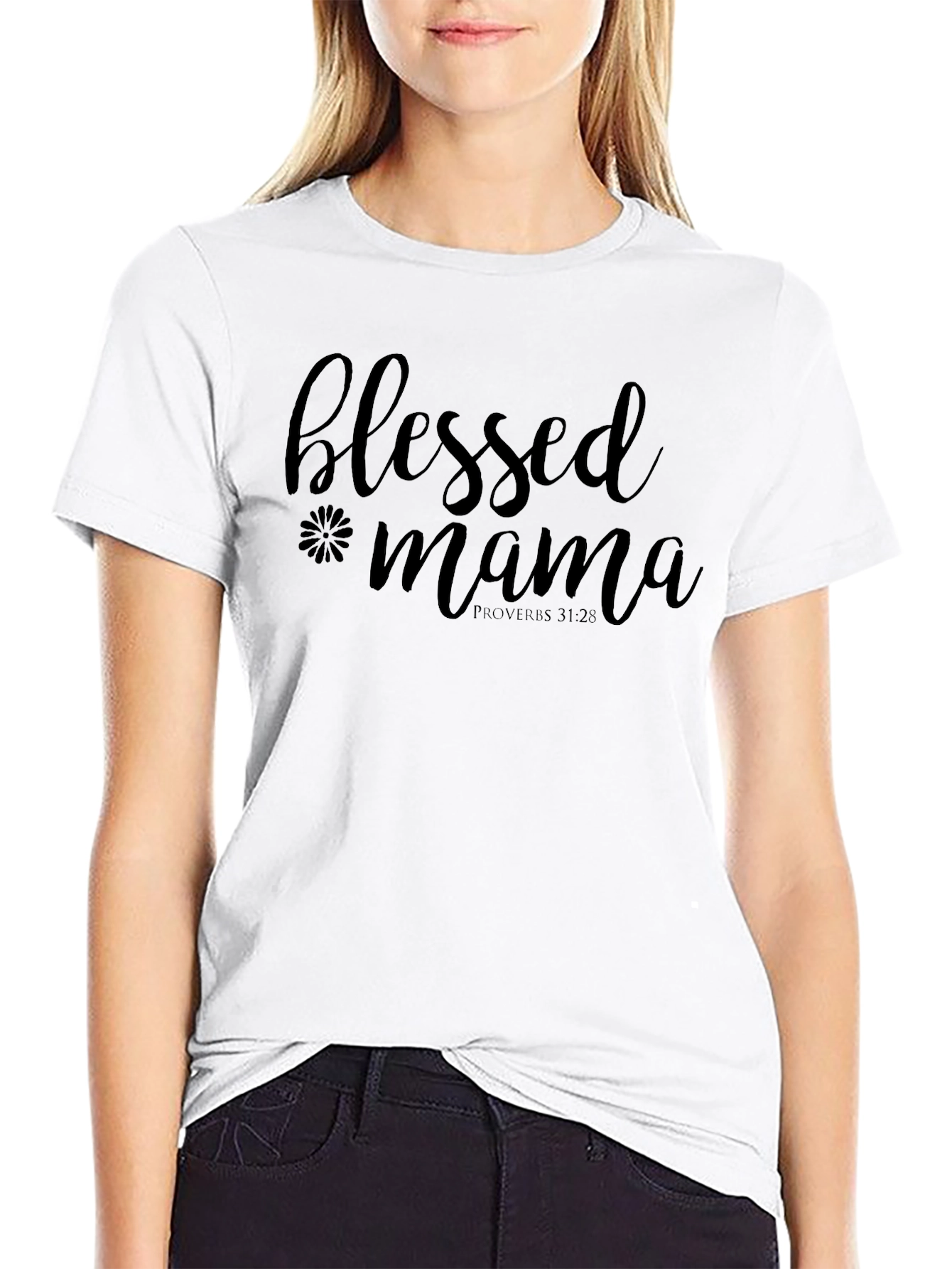 Blessed Mama Graphic Tee - Proverbs 31:28
