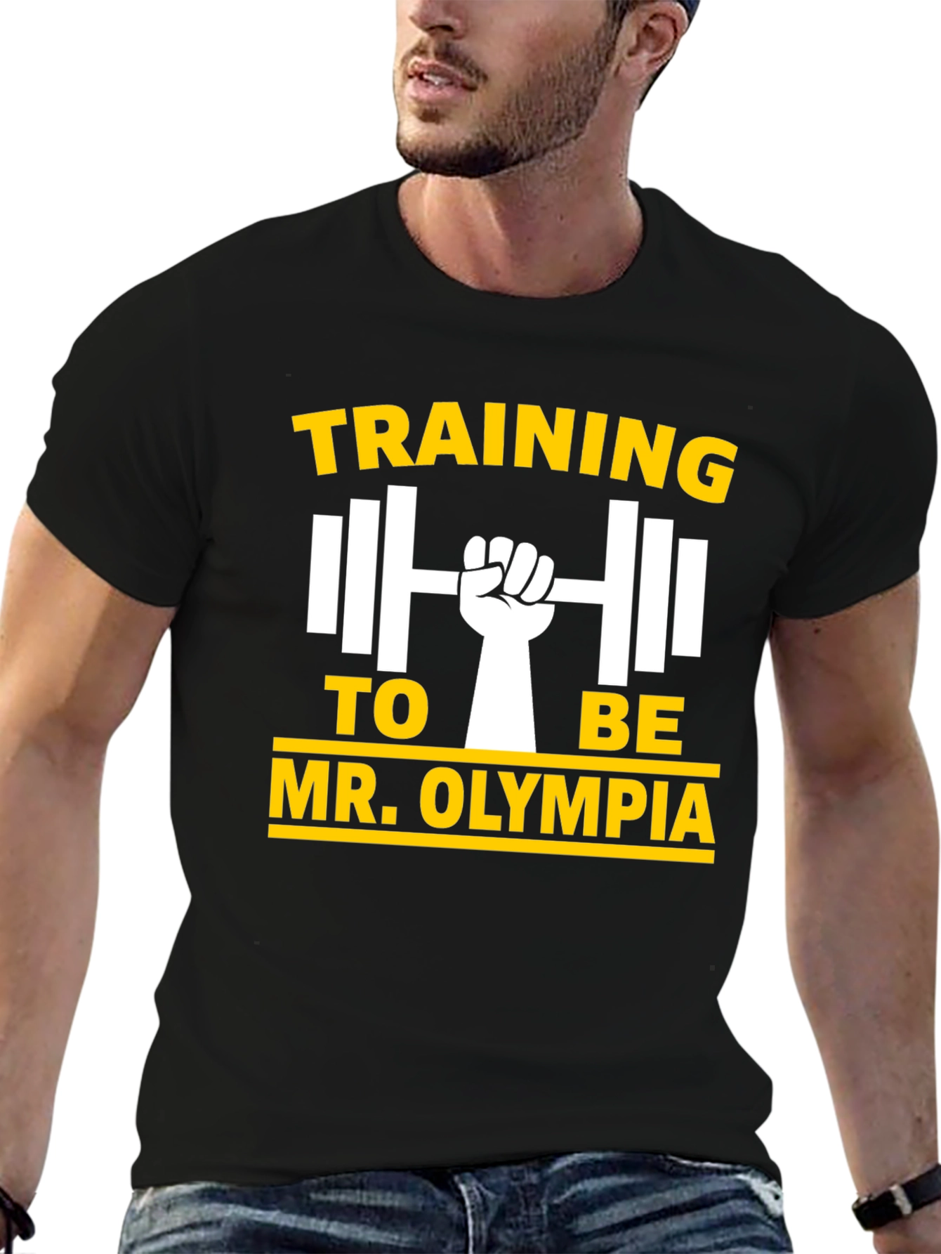 Training to be Mr. Olympia Black T-Shirt