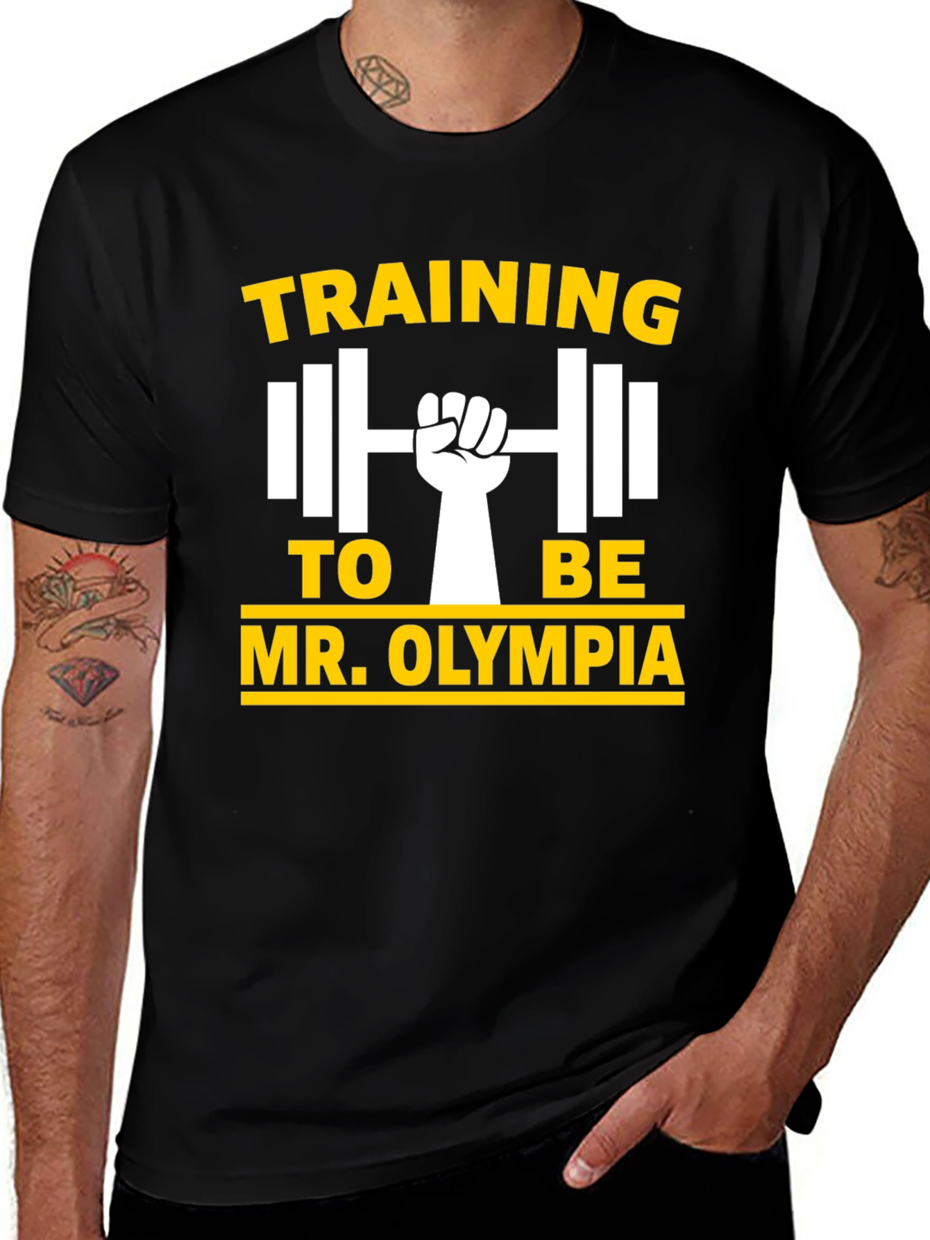 Training to be Mr. Olympia Black T-Shirt