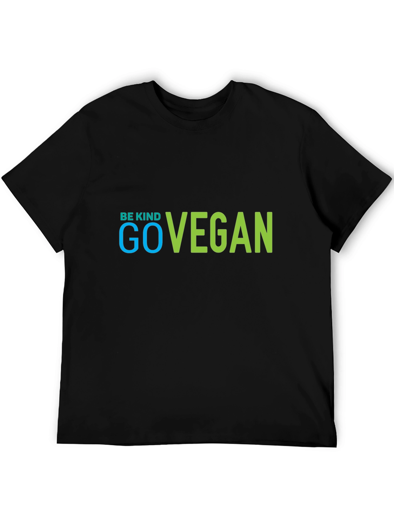 Be Kind Go Vegan Black Graphic Tee
