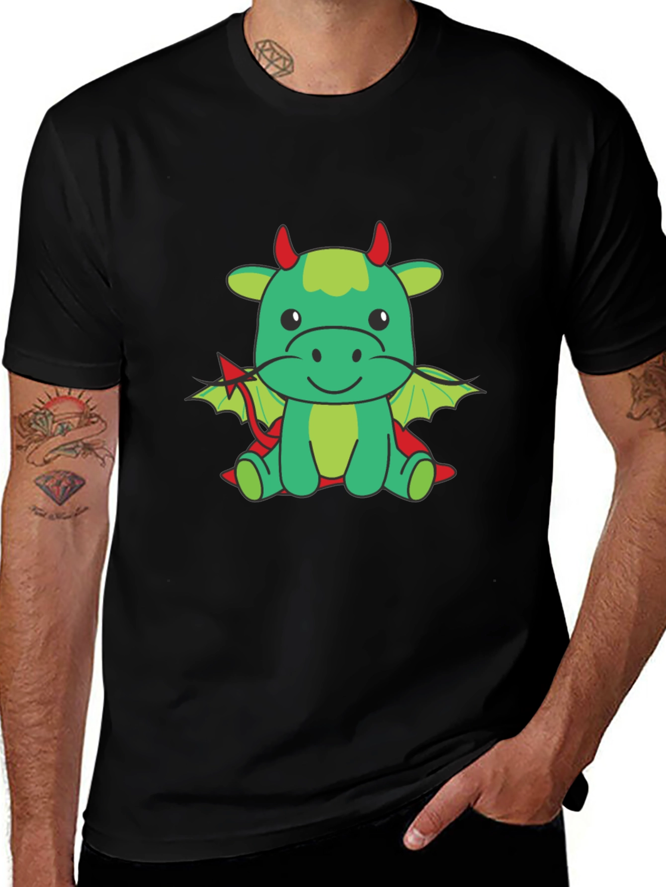 Cute Cartoon Dragon Graphic Tee