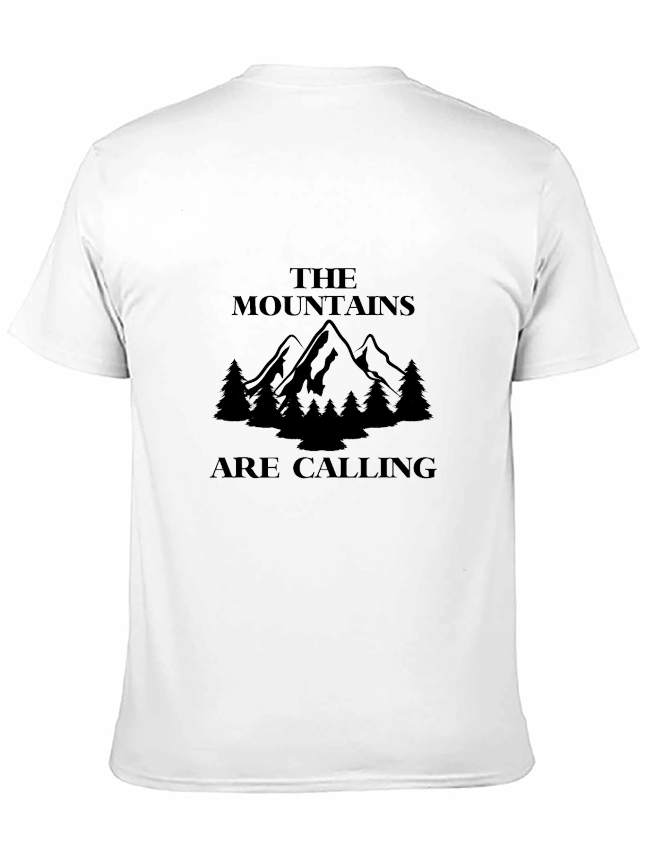 The Mountains Are Calling Graphic Tee - Black