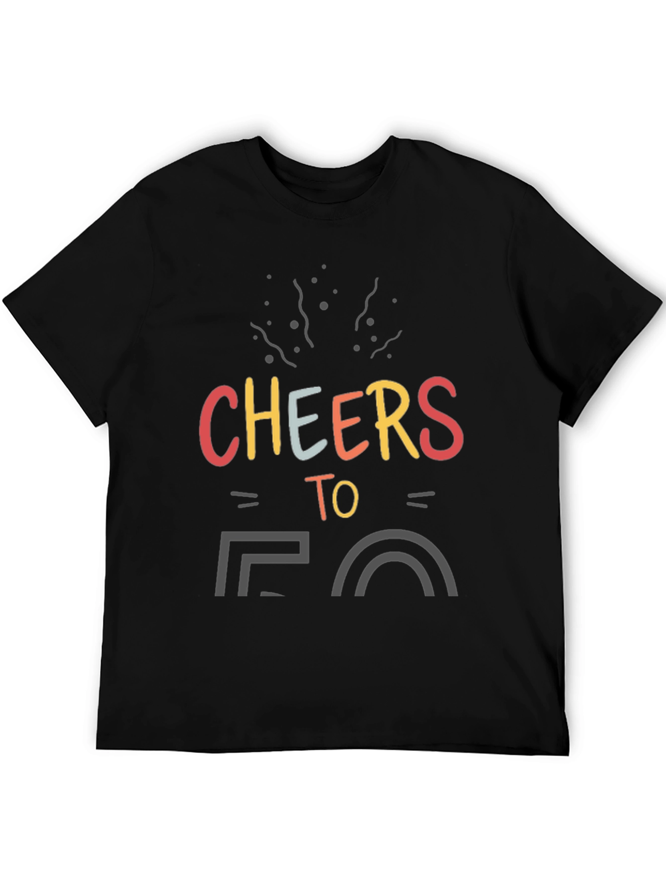 Cheers to 50 Black T-Shirt