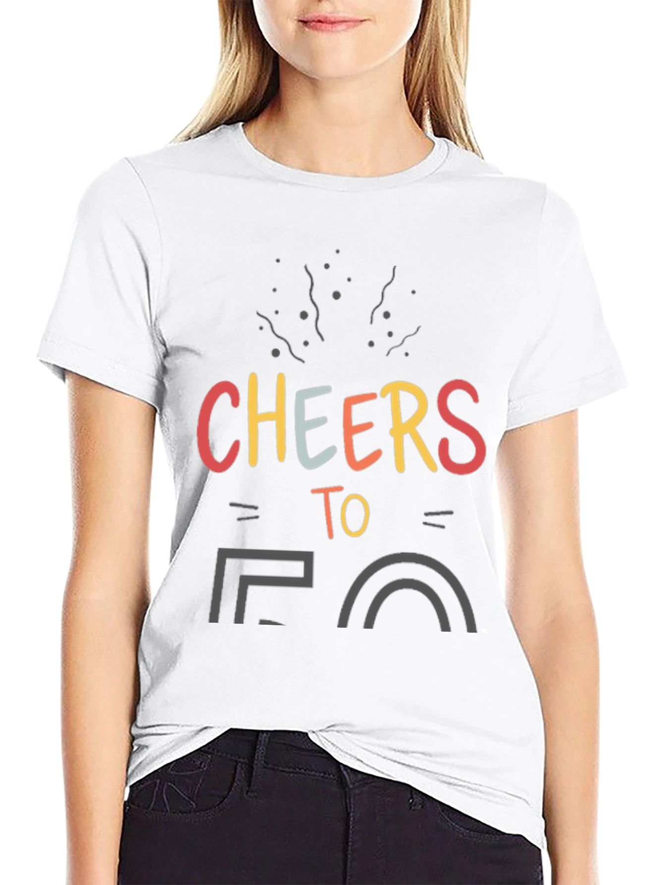 Cheers to 50 Black T-Shirt