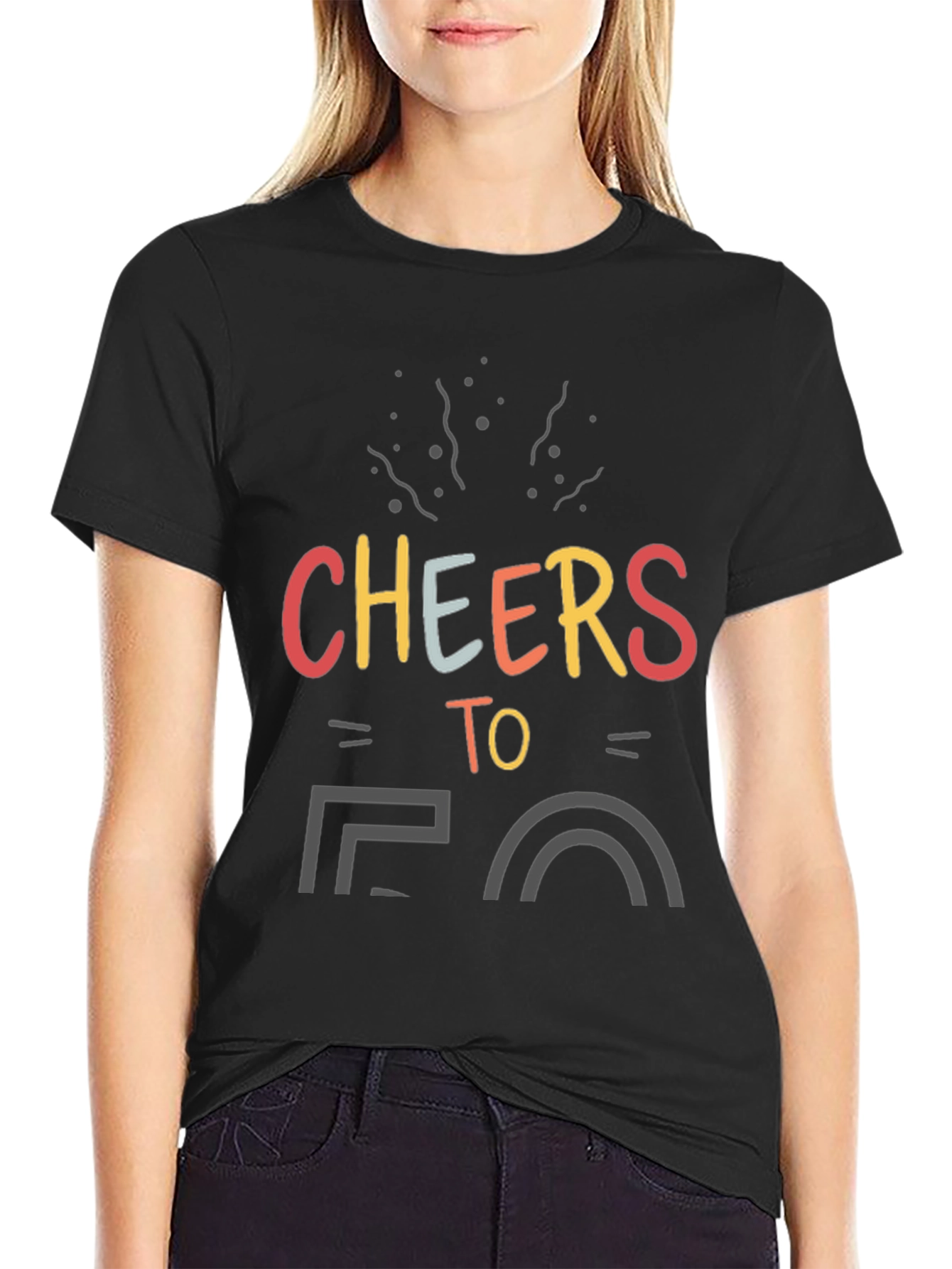 Cheers to 50 Black T-Shirt