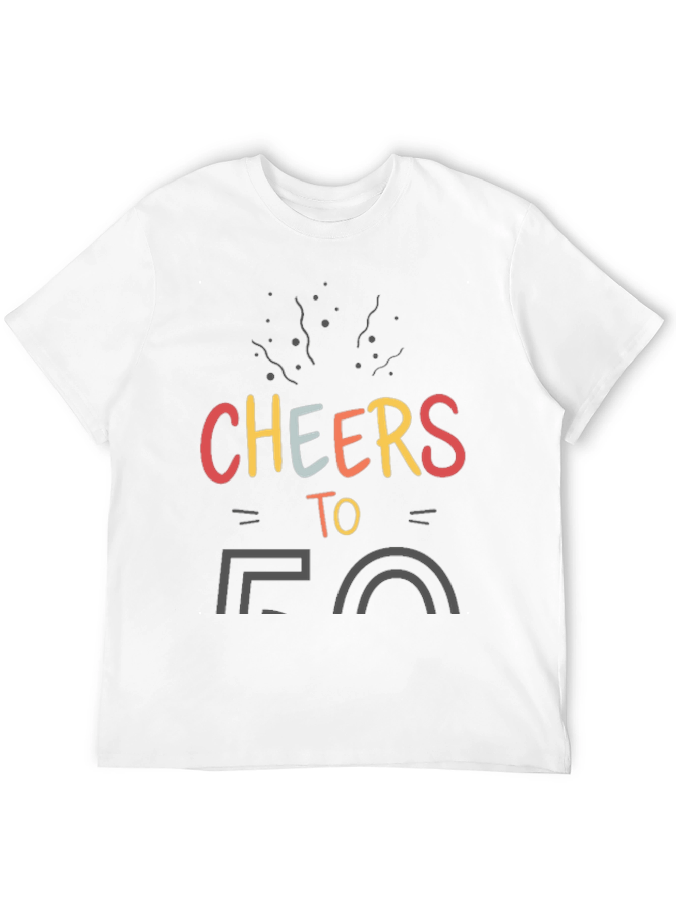 Cheers to 50 Black T-Shirt