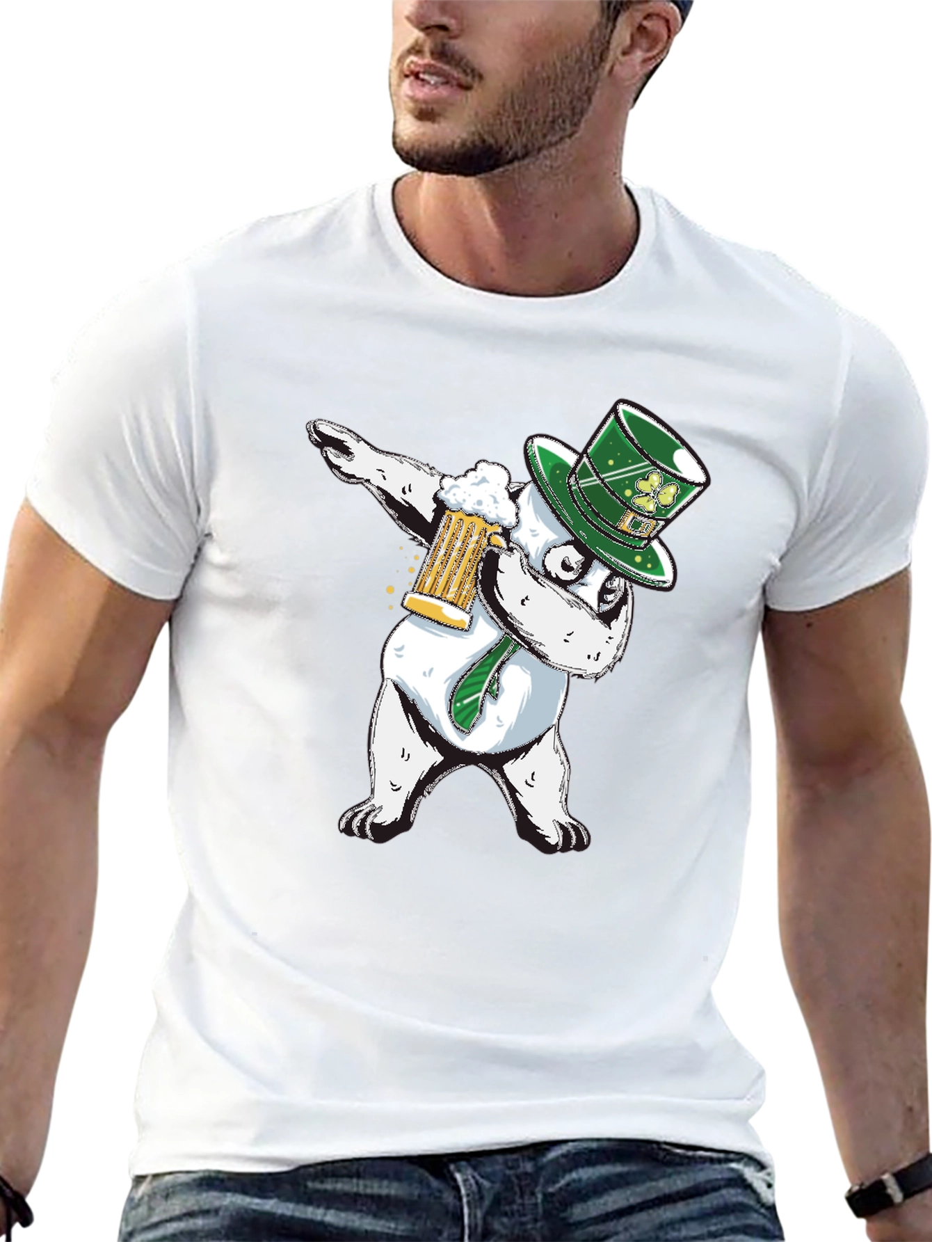 St. Patricks Day Bear Dabbing T-Shirt
