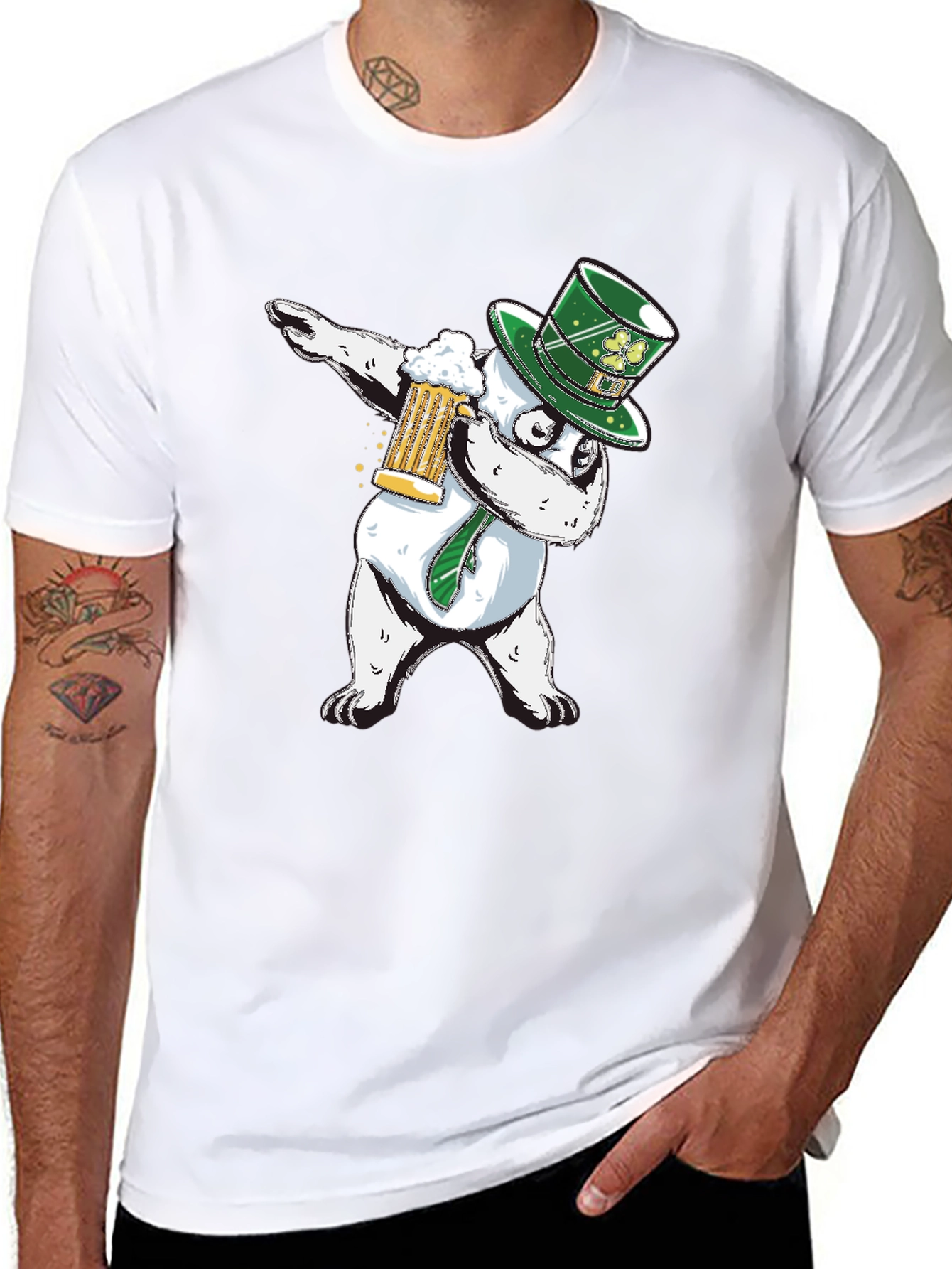 St. Patricks Day Bear Dabbing T-Shirt