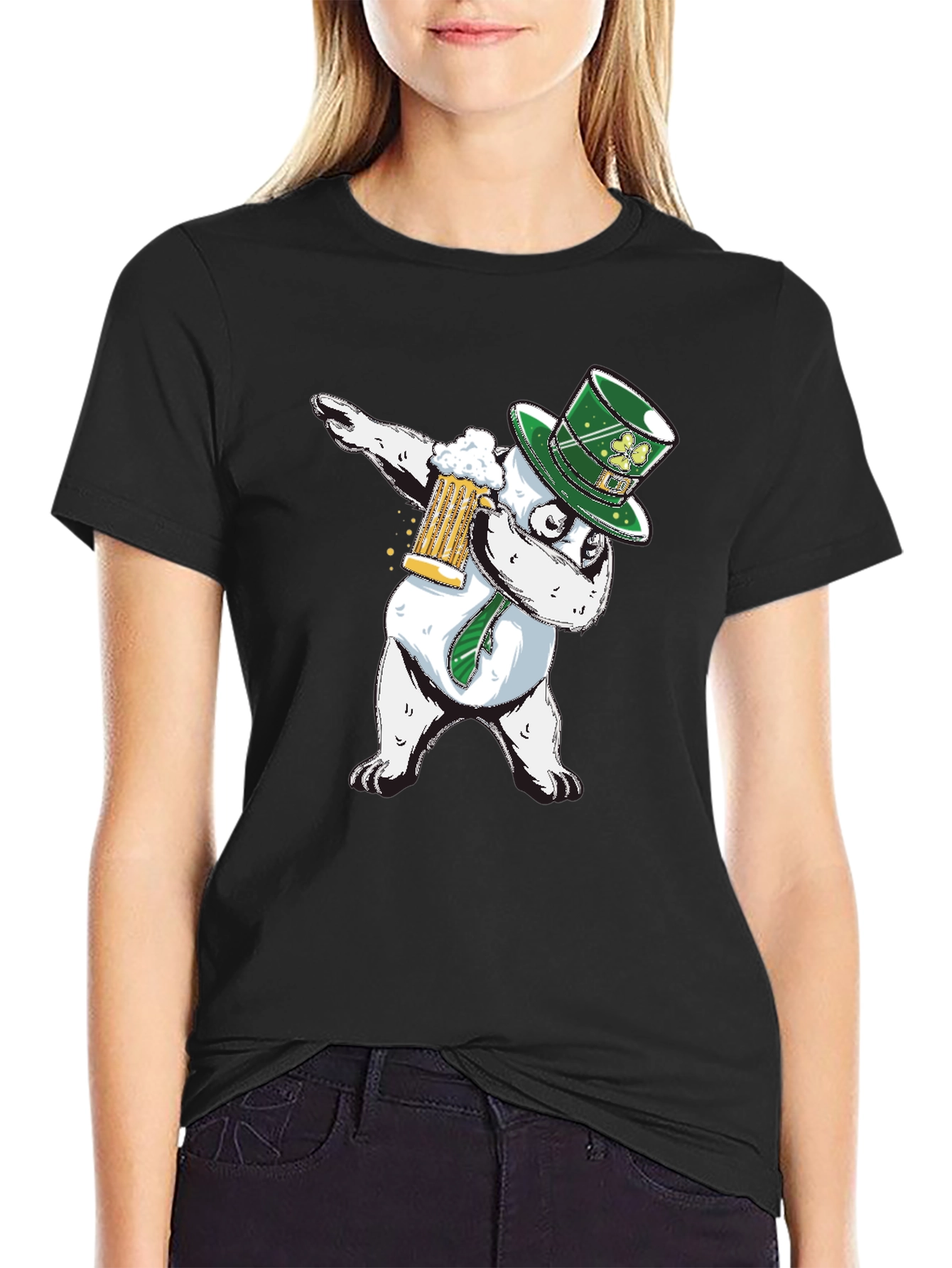 St. Patricks Day Bear Dabbing T-Shirt