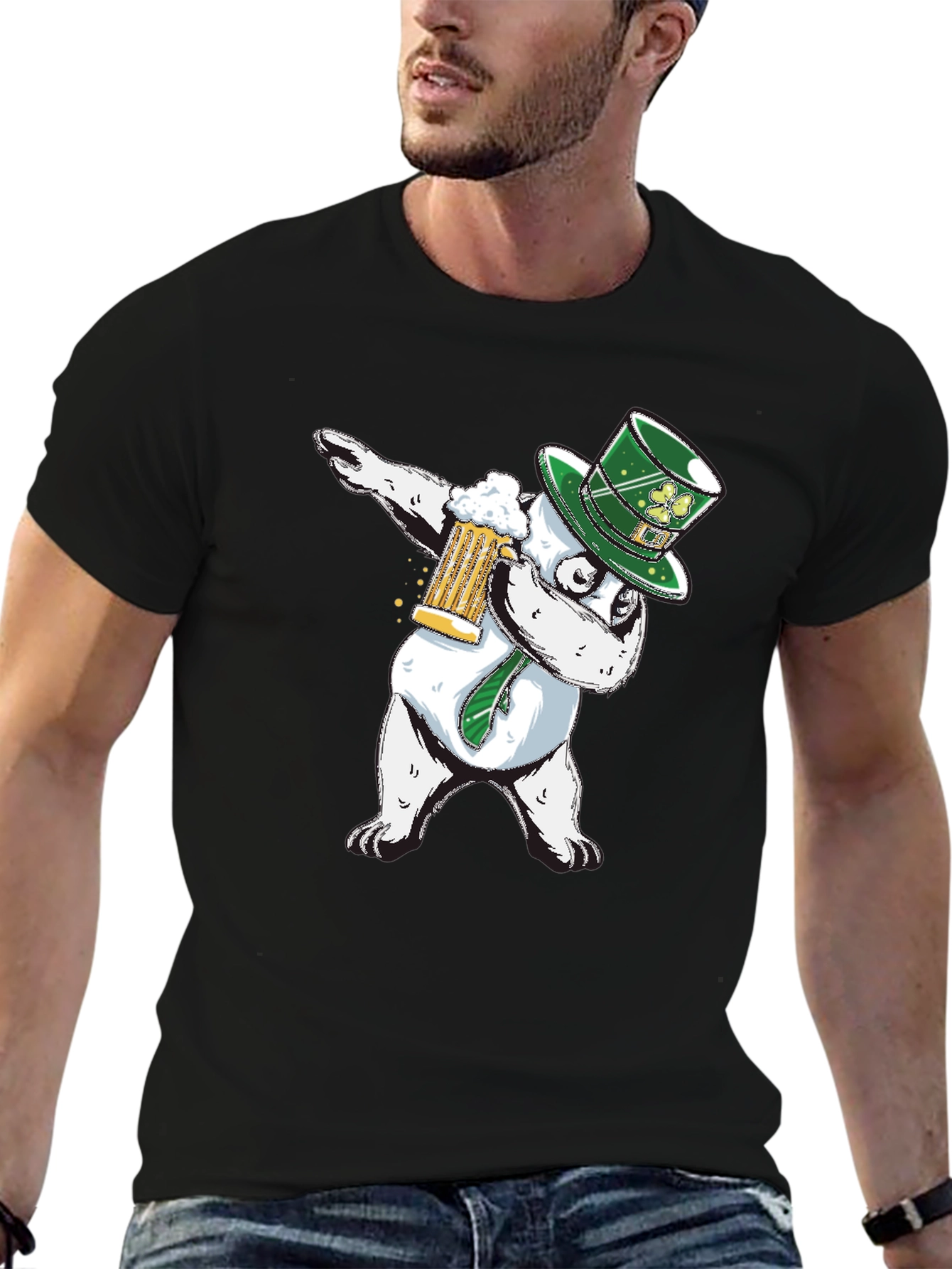 St. Patricks Day Bear Dabbing T-Shirt