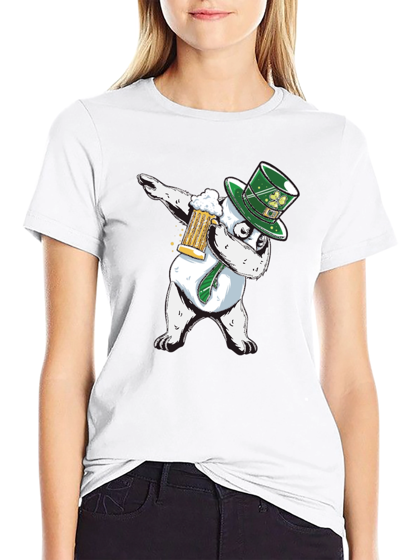 St. Patricks Day Bear Dabbing T-Shirt