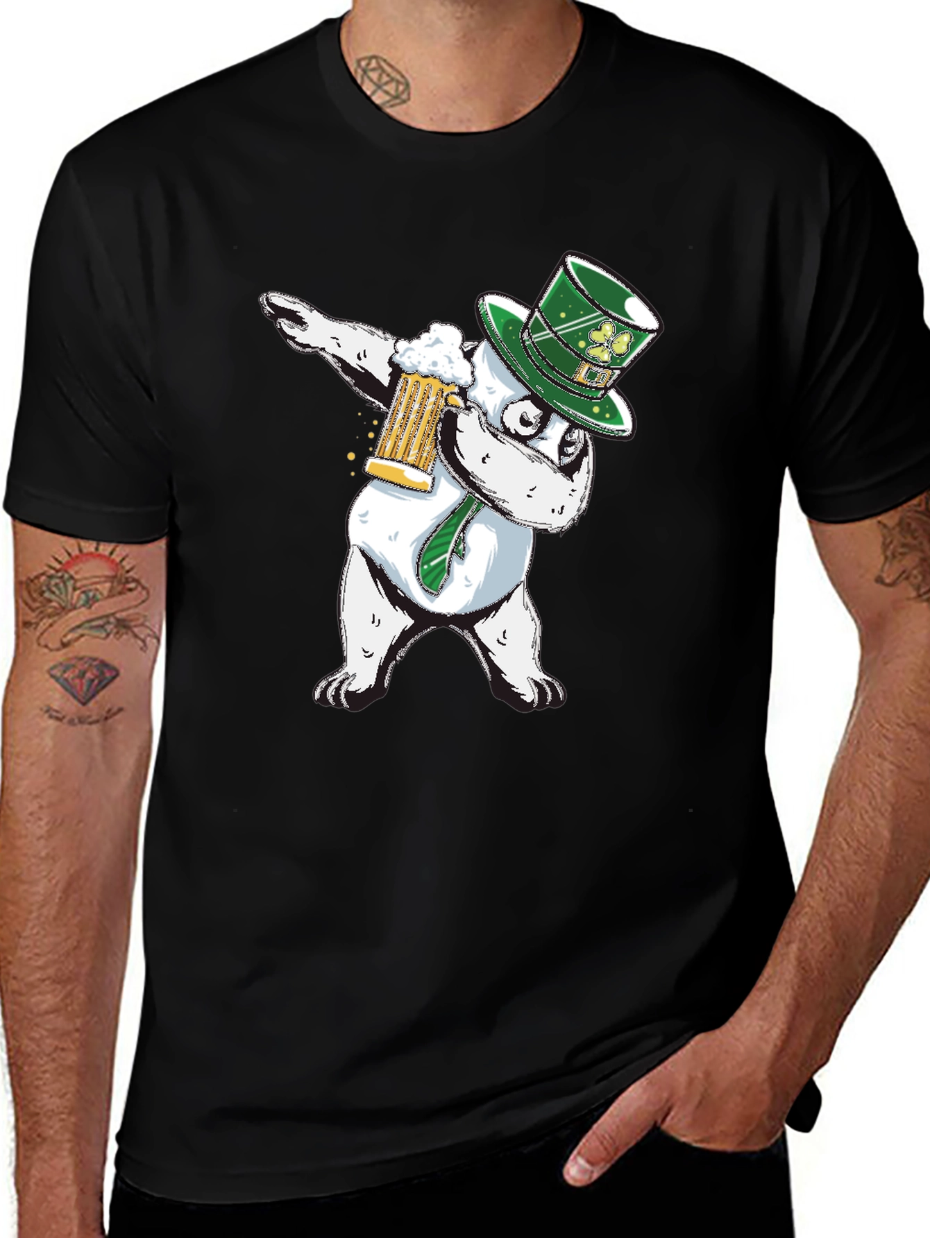 St. Patricks Day Bear Dabbing T-Shirt
