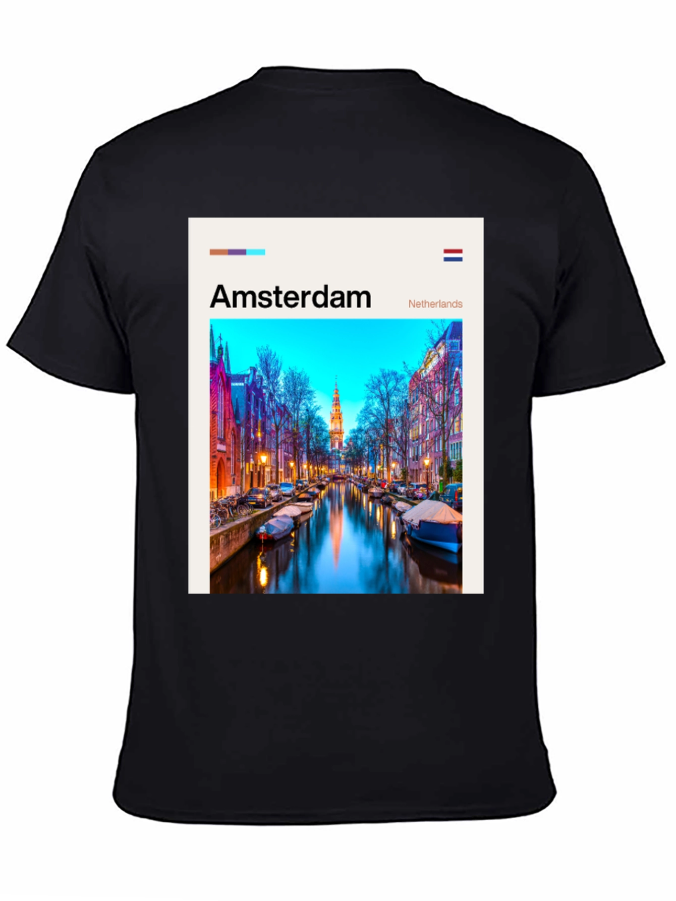 Amsterdam T-Shirt: Cityscape Graphic Tee