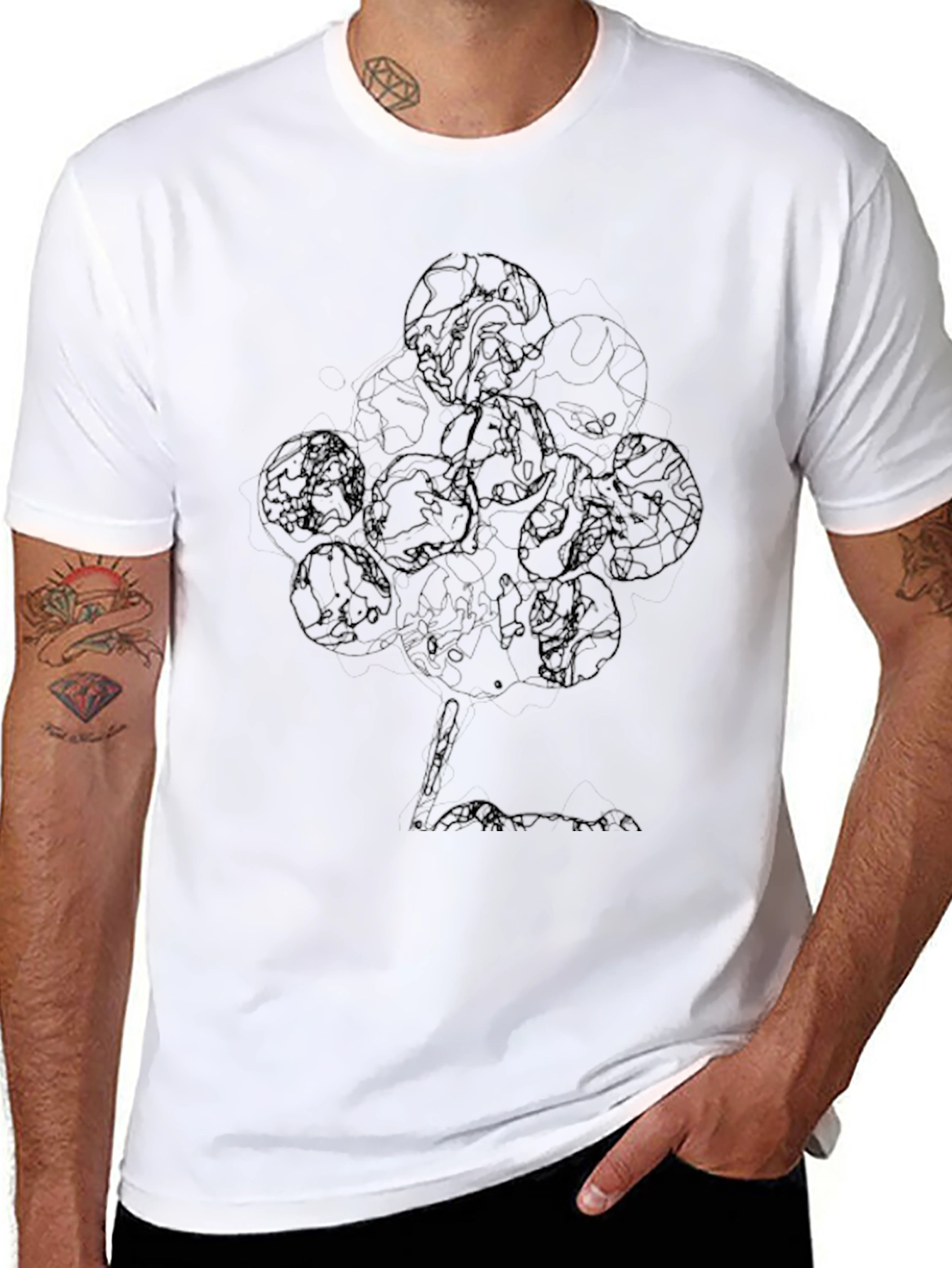 Abstract Black T-Shirt
