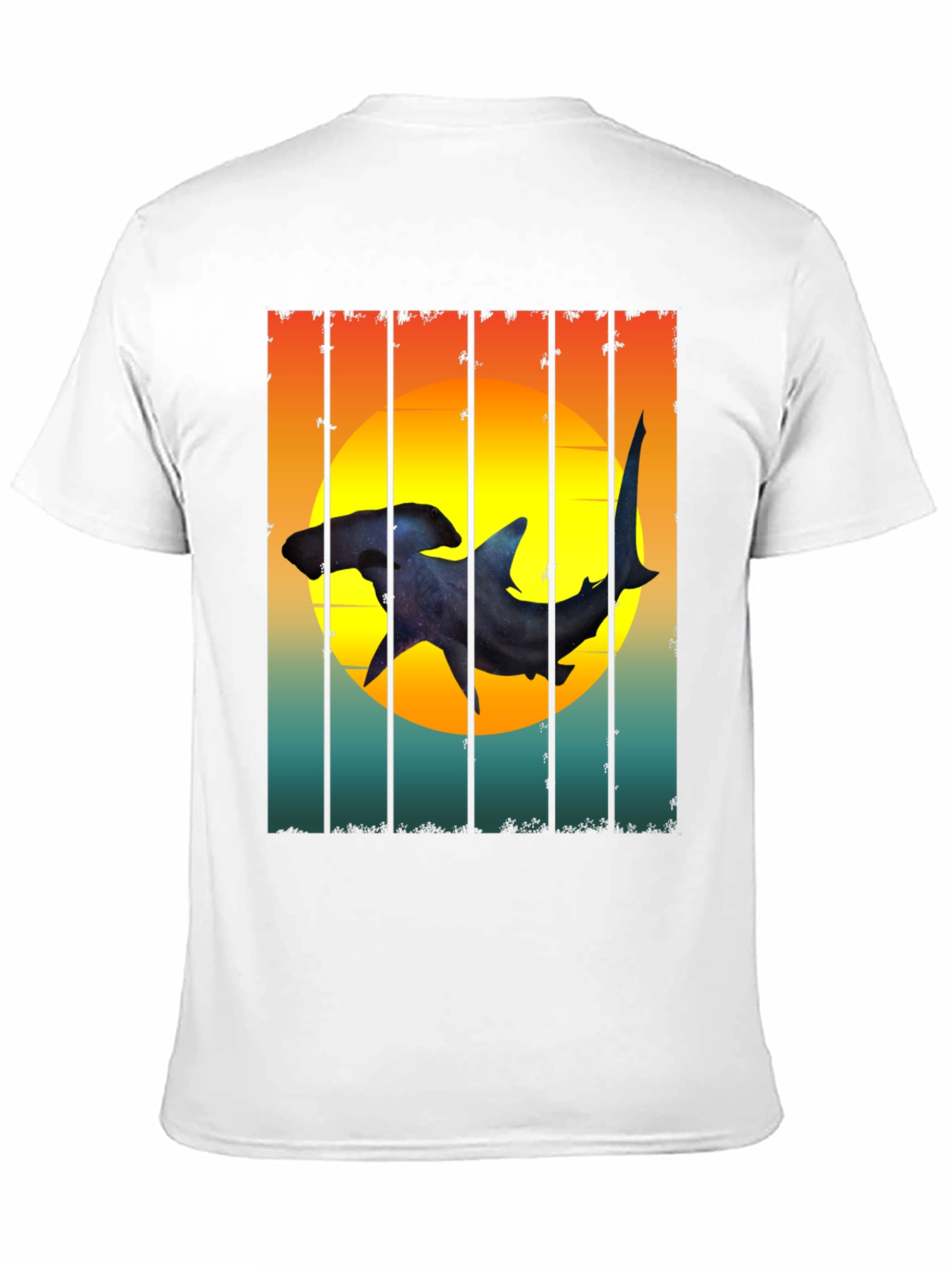 Hammerhead Shark Sunset Graphic Tee