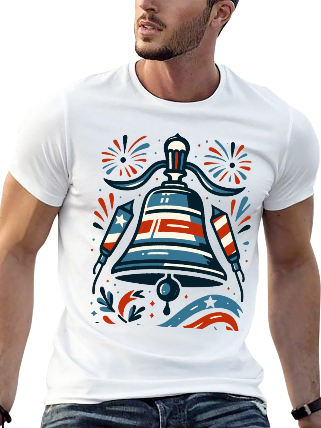 Patriotic Liberty Bell Graphic T-Shirt