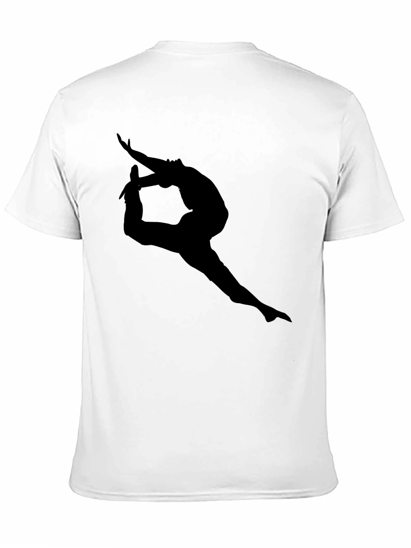 Black T-Shirt with Dancer Silhouette Graphic
