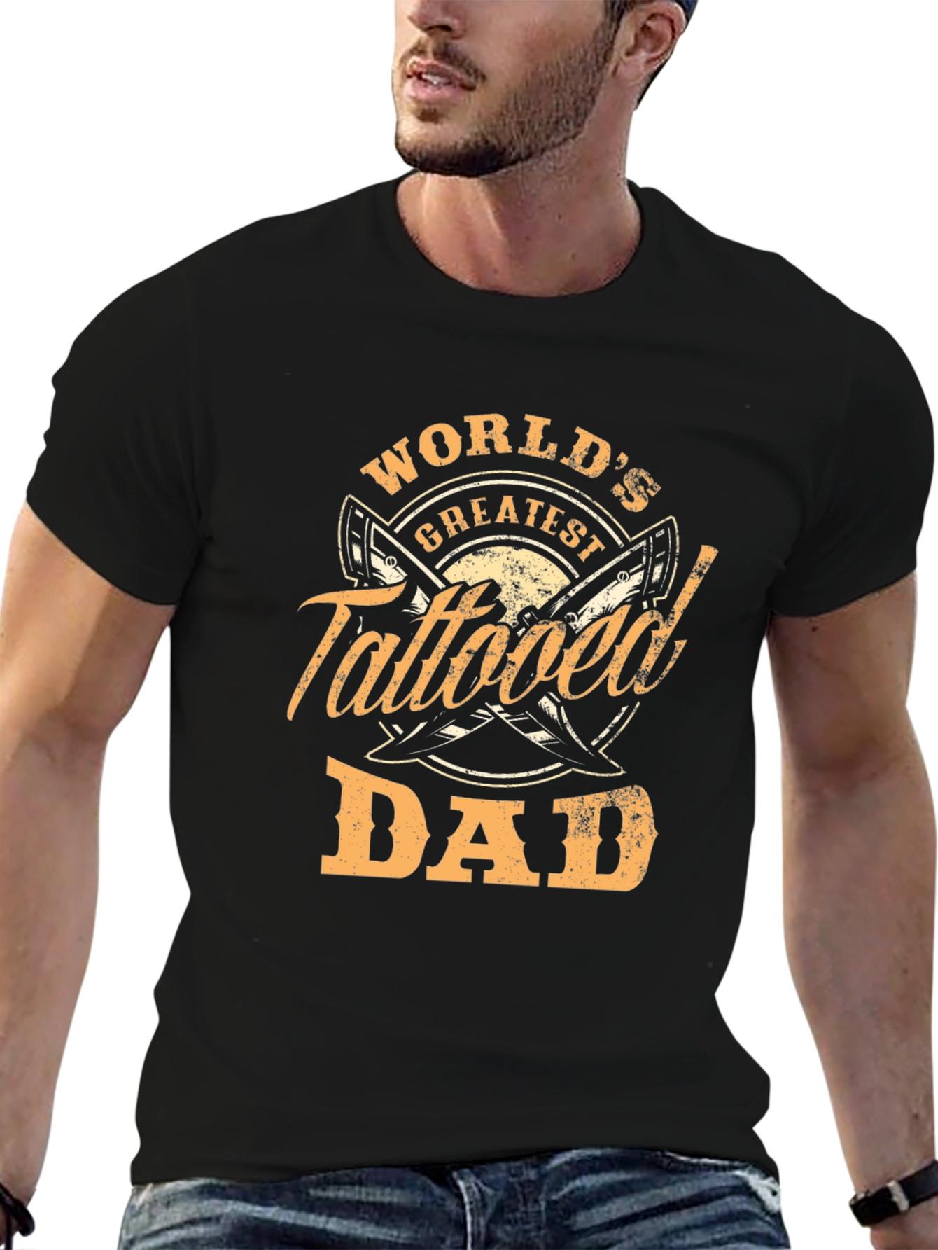 Worlds Greatest Tattooed Dad Graphic T-Shirt