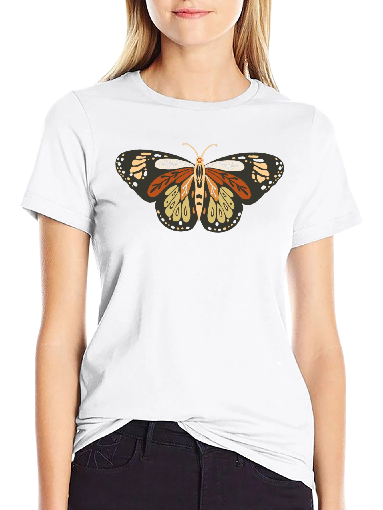Butterfly Graphic Black T-Shirt