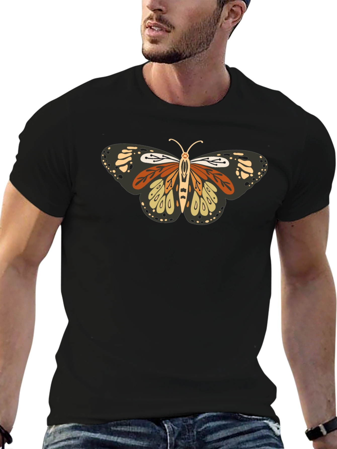Butterfly Graphic Black T-Shirt