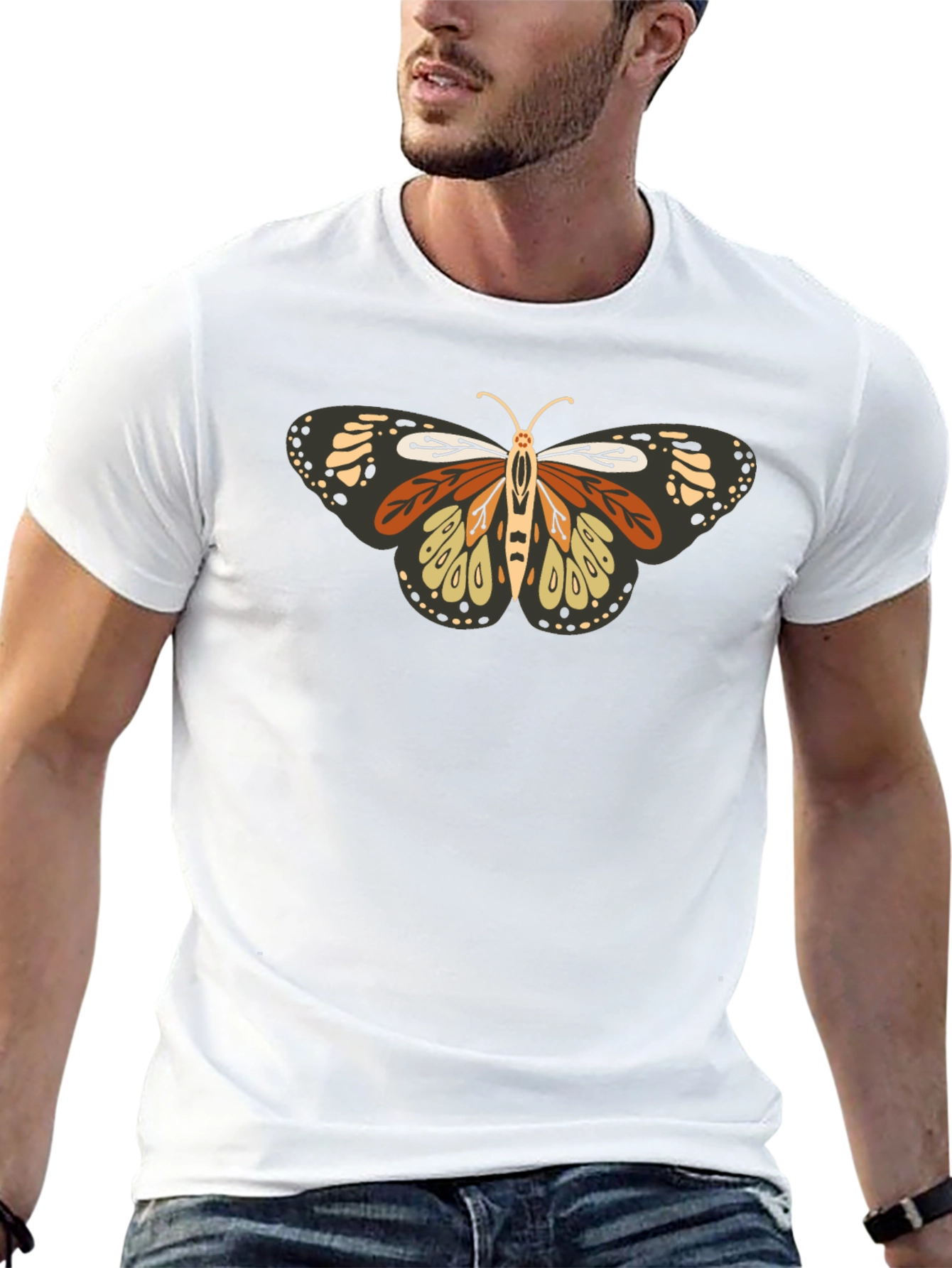 Butterfly Graphic Black T-Shirt