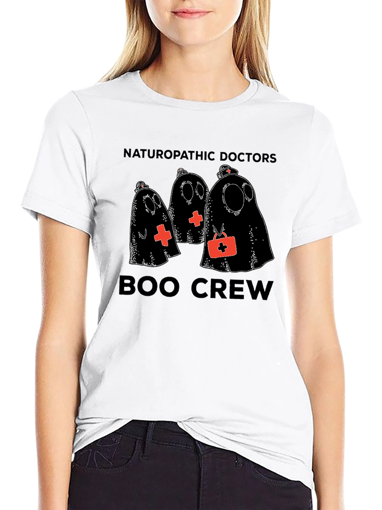Naturopathic Doctors Boo Crew T-Shirt - Spooky Season