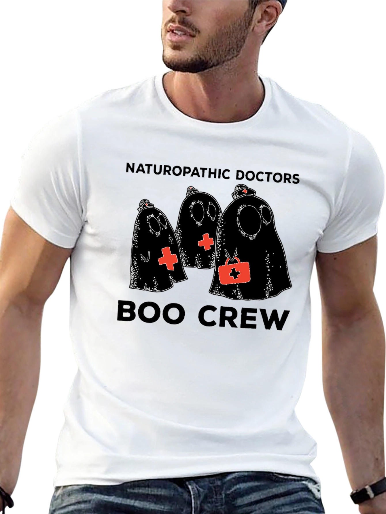 Naturopathic Doctors Boo Crew T-Shirt - Spooky Season