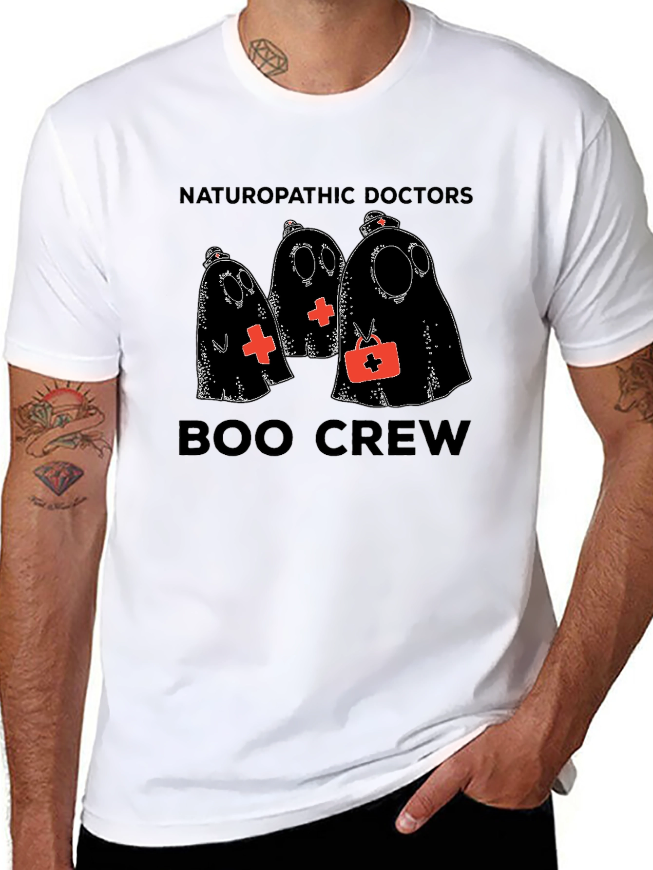 Naturopathic Doctors Boo Crew T-Shirt - Spooky Season