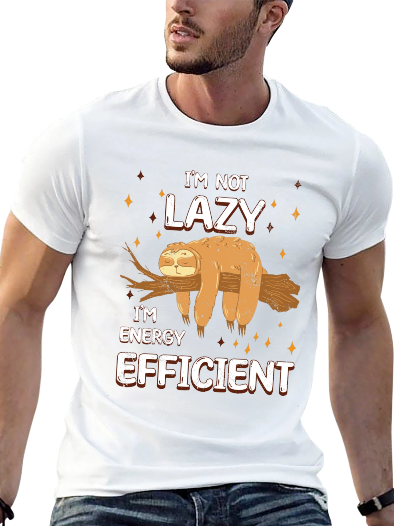 Funny Sloth Energy Efficient T-Shirt