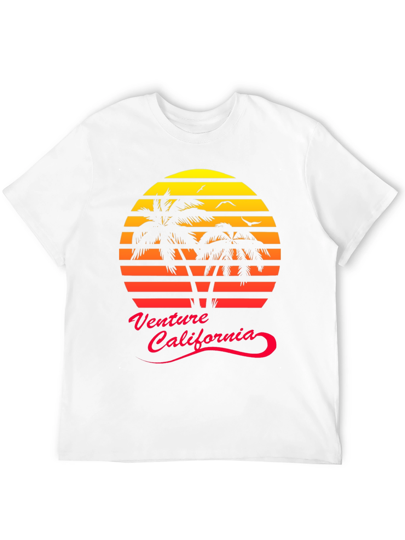 Venture California Sunset Palm Tree Graphic Tee