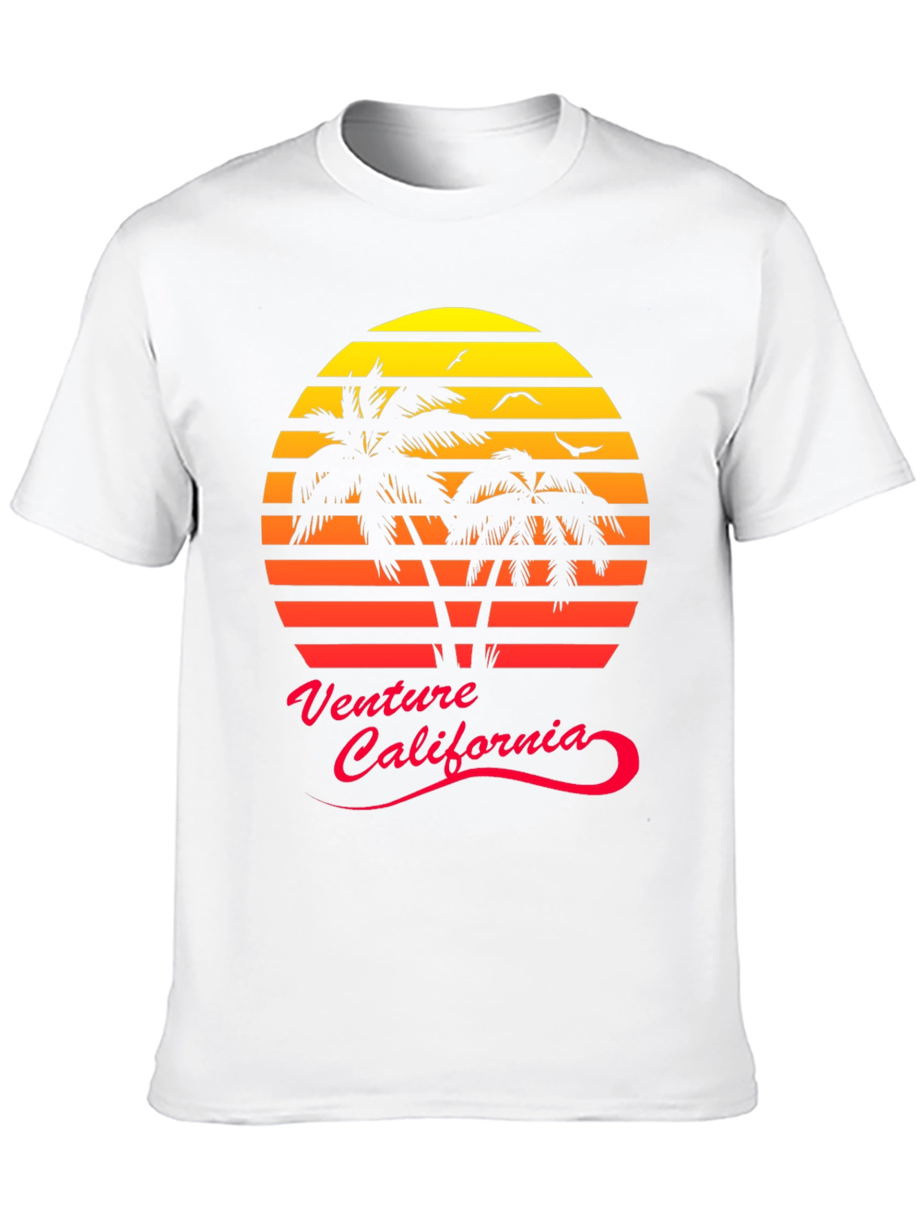 Venture California Sunset Palm Tree Graphic Tee
