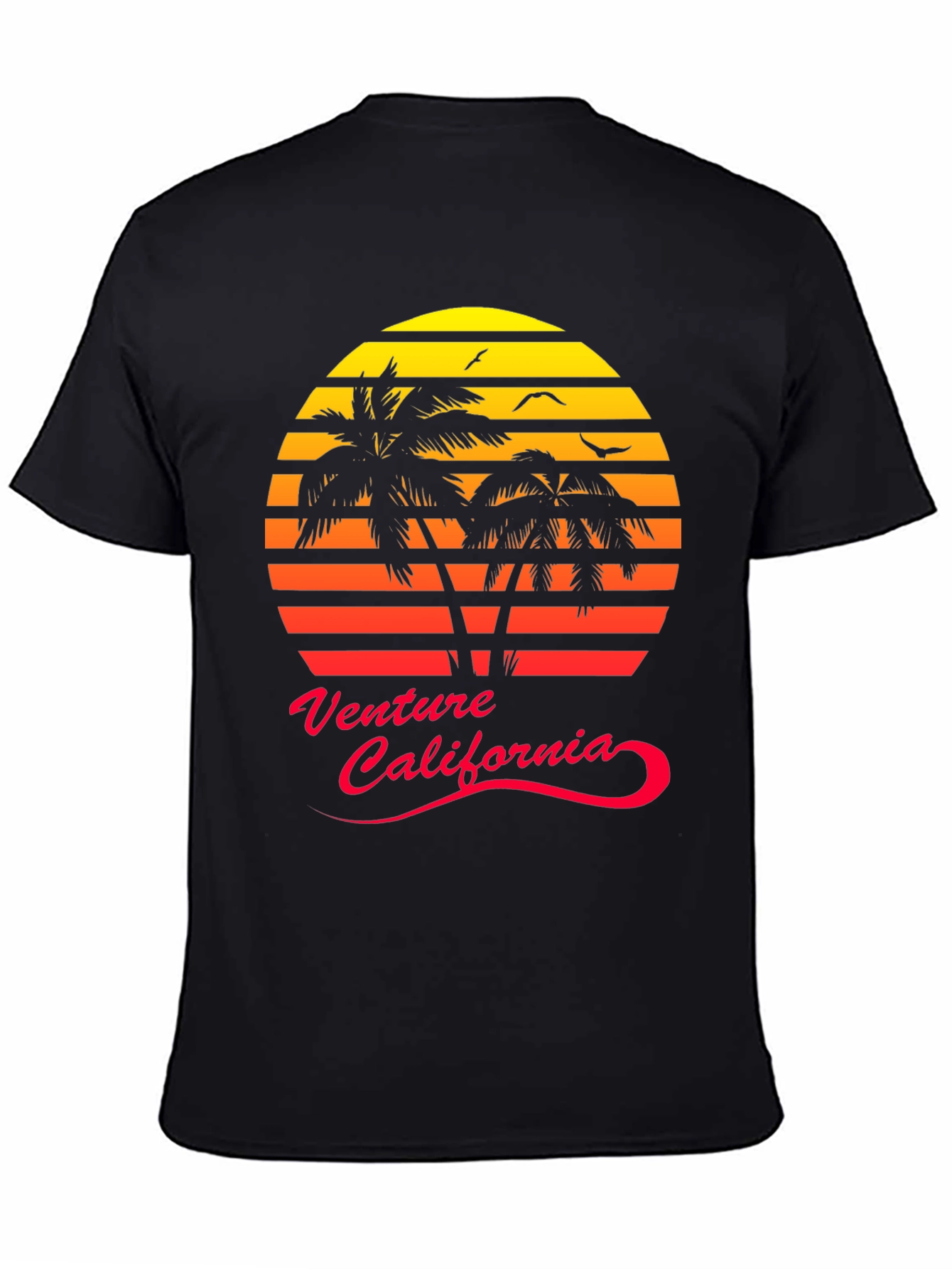Venture California Sunset Palm Tree Graphic Tee