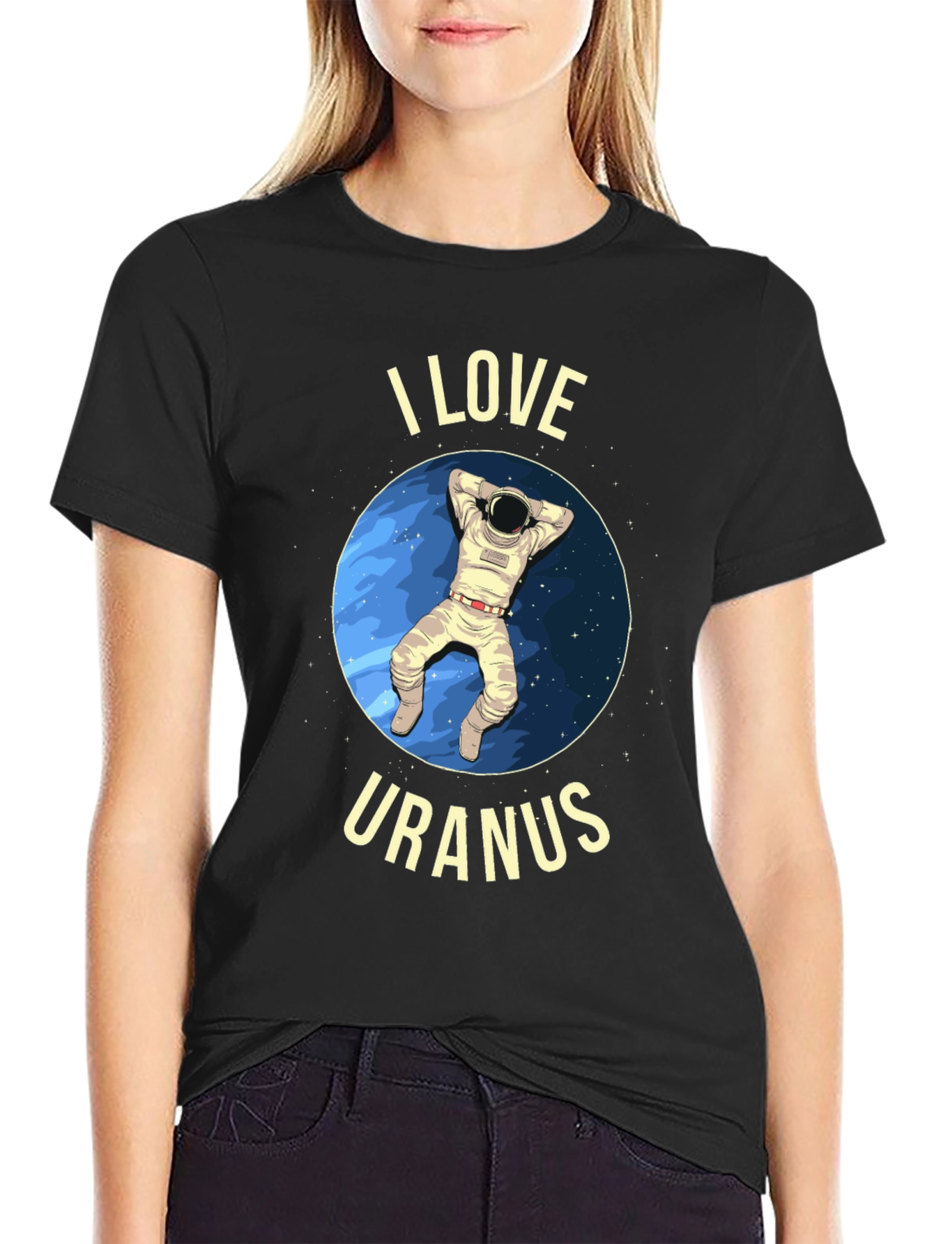 I Love Uranus T-Shirt - Astronaut Design