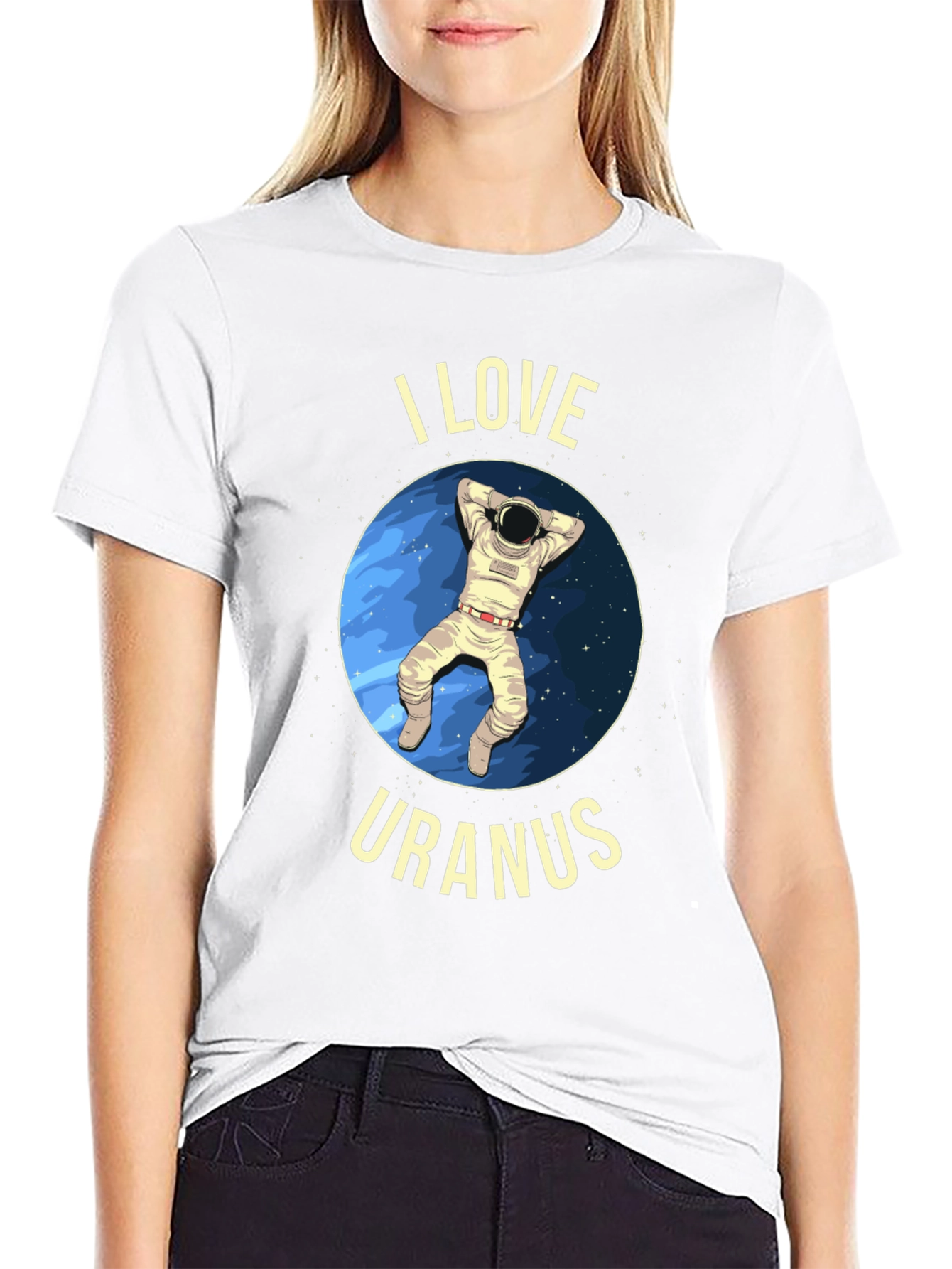 I Love Uranus T-Shirt - Astronaut Design