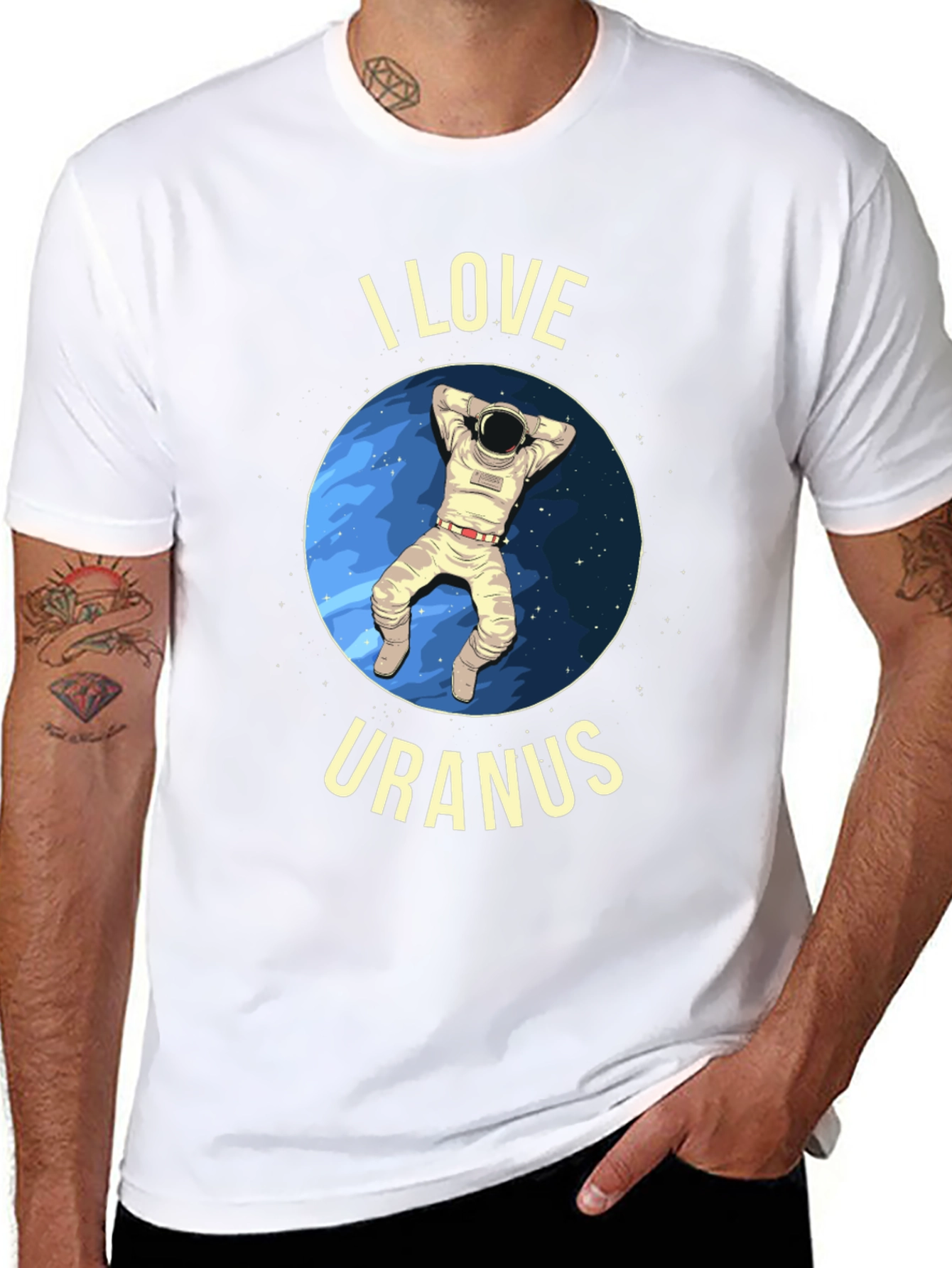 I Love Uranus T-Shirt - Astronaut Design
