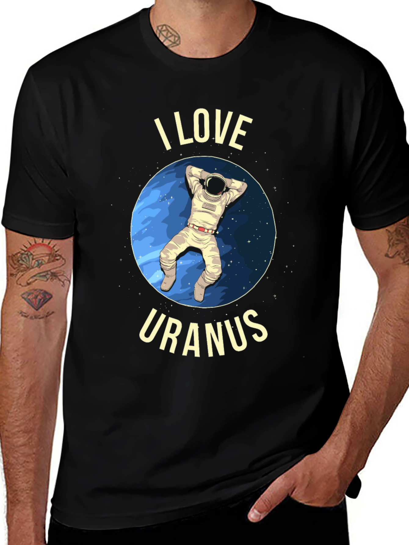 I Love Uranus T-Shirt - Astronaut Design