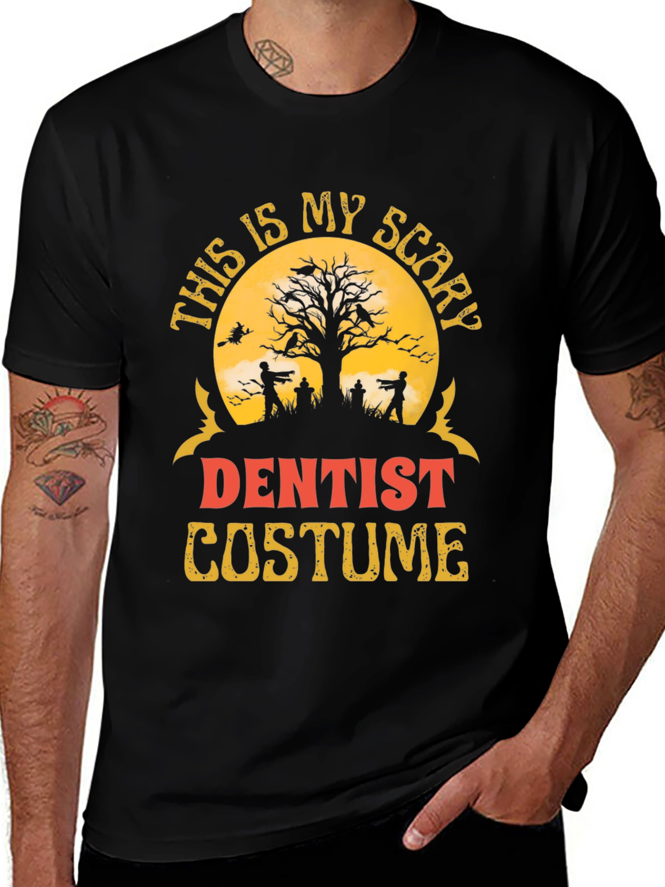Scary Dentist Halloween Costume Graphic T-Shirt