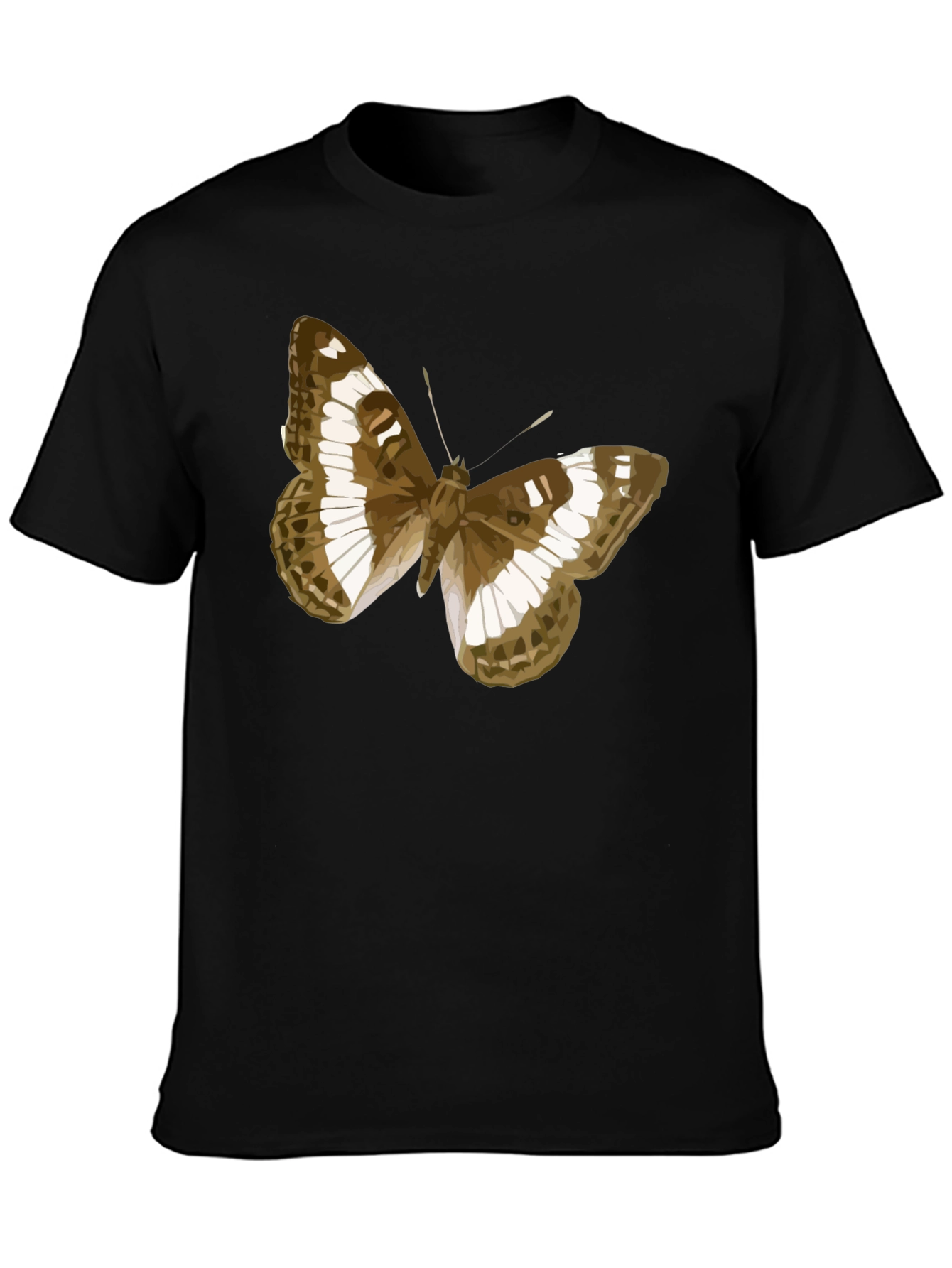 Butterfly Graphic Tee - Classic Black Cotton T-Shirt